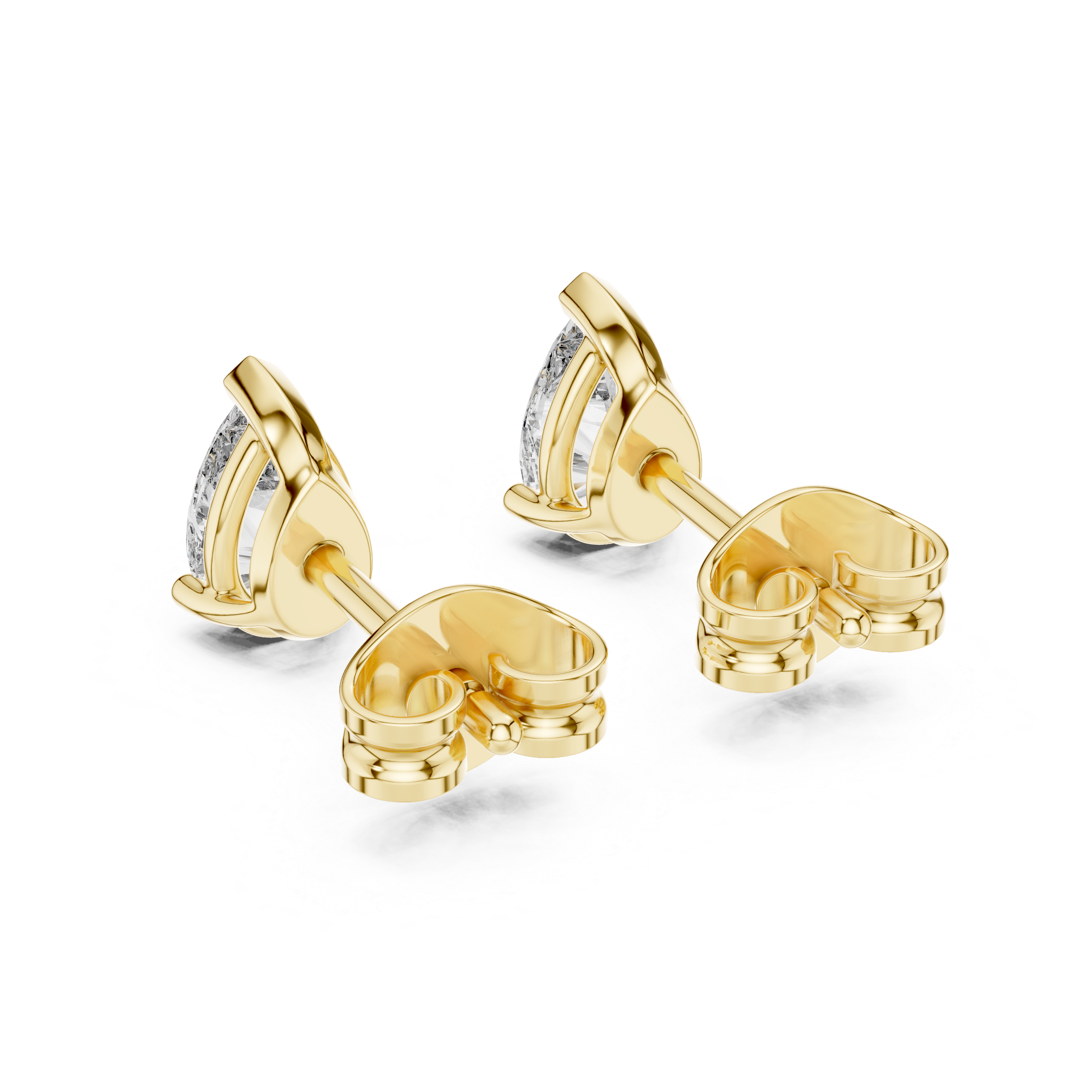 Pear Cut Diamond Stud Earrings