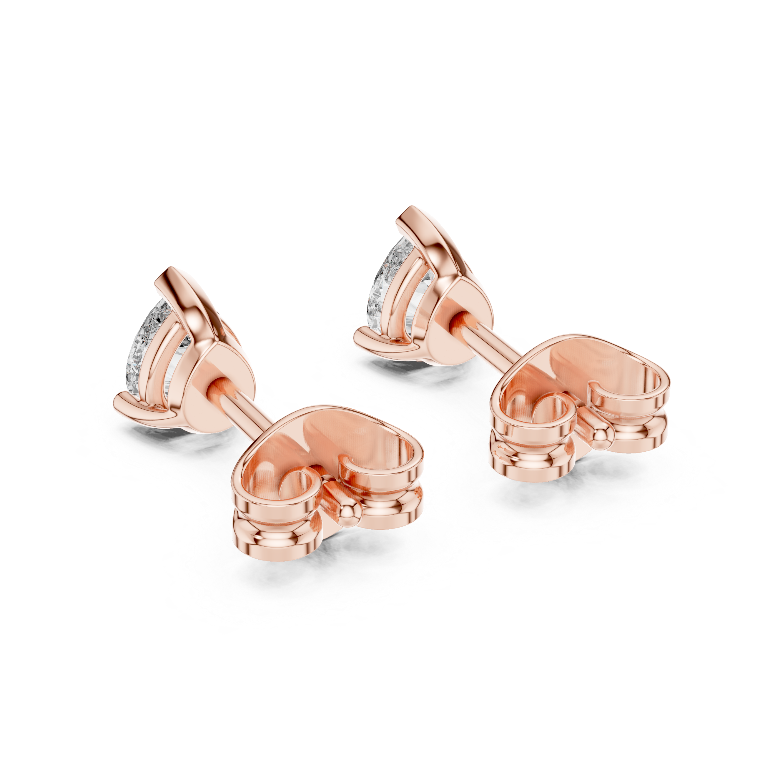Pear Cut Diamond Stud Earrings