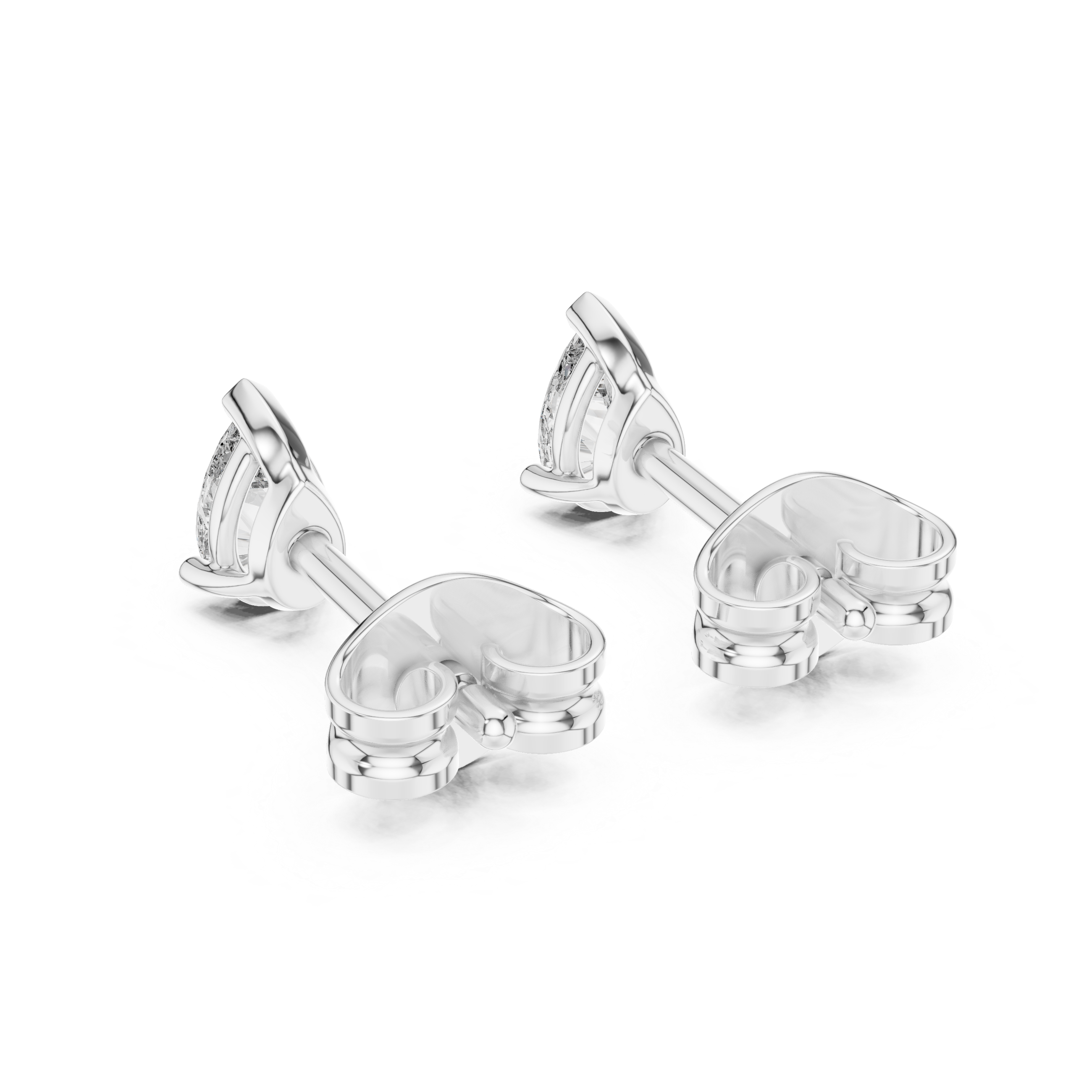 Petite Pear Cut Stud Earrings – Minimal Prong Setting (0.50 CT Total)