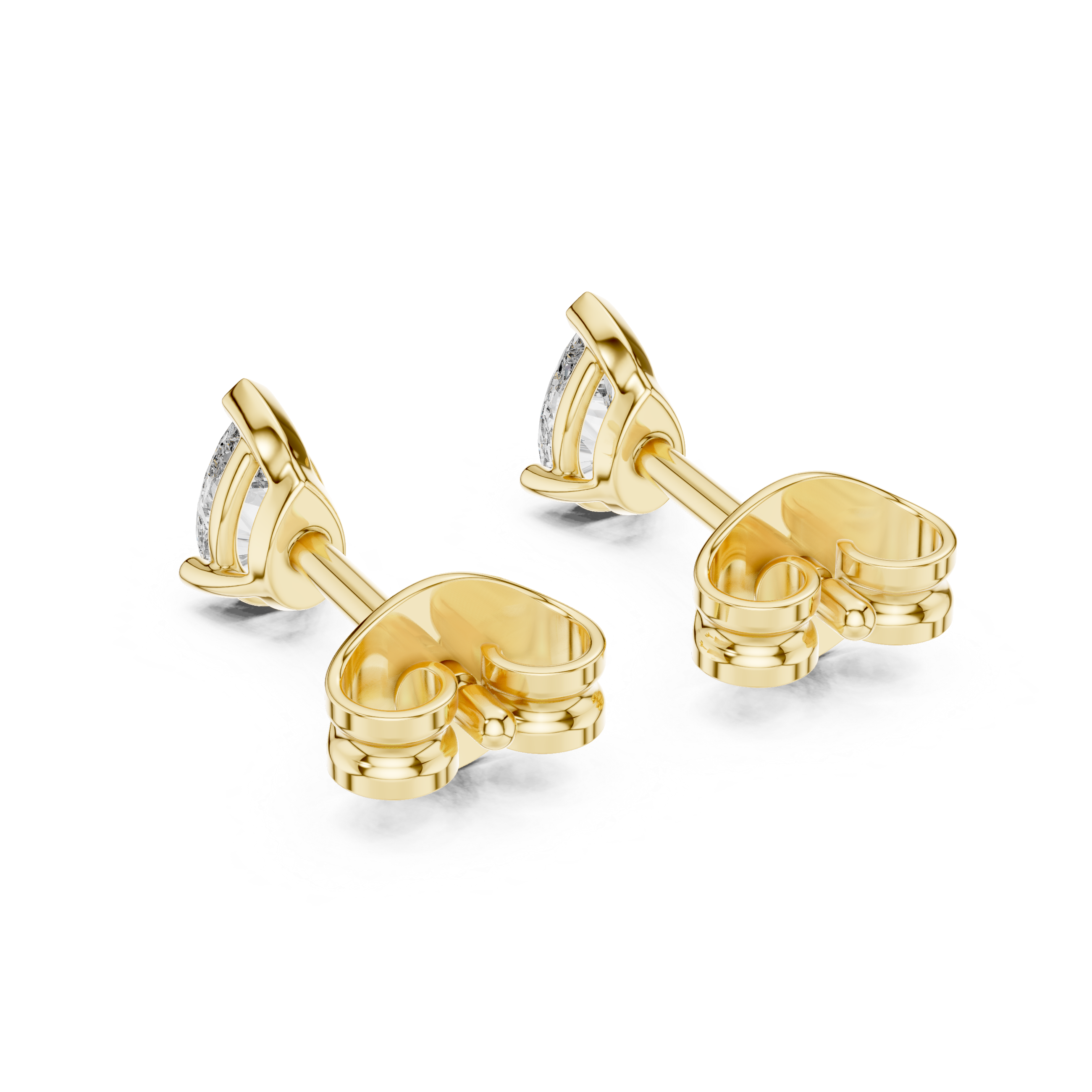 Petite Pear Cut Stud Earrings – Minimal Prong Setting (0.50 CT Total)