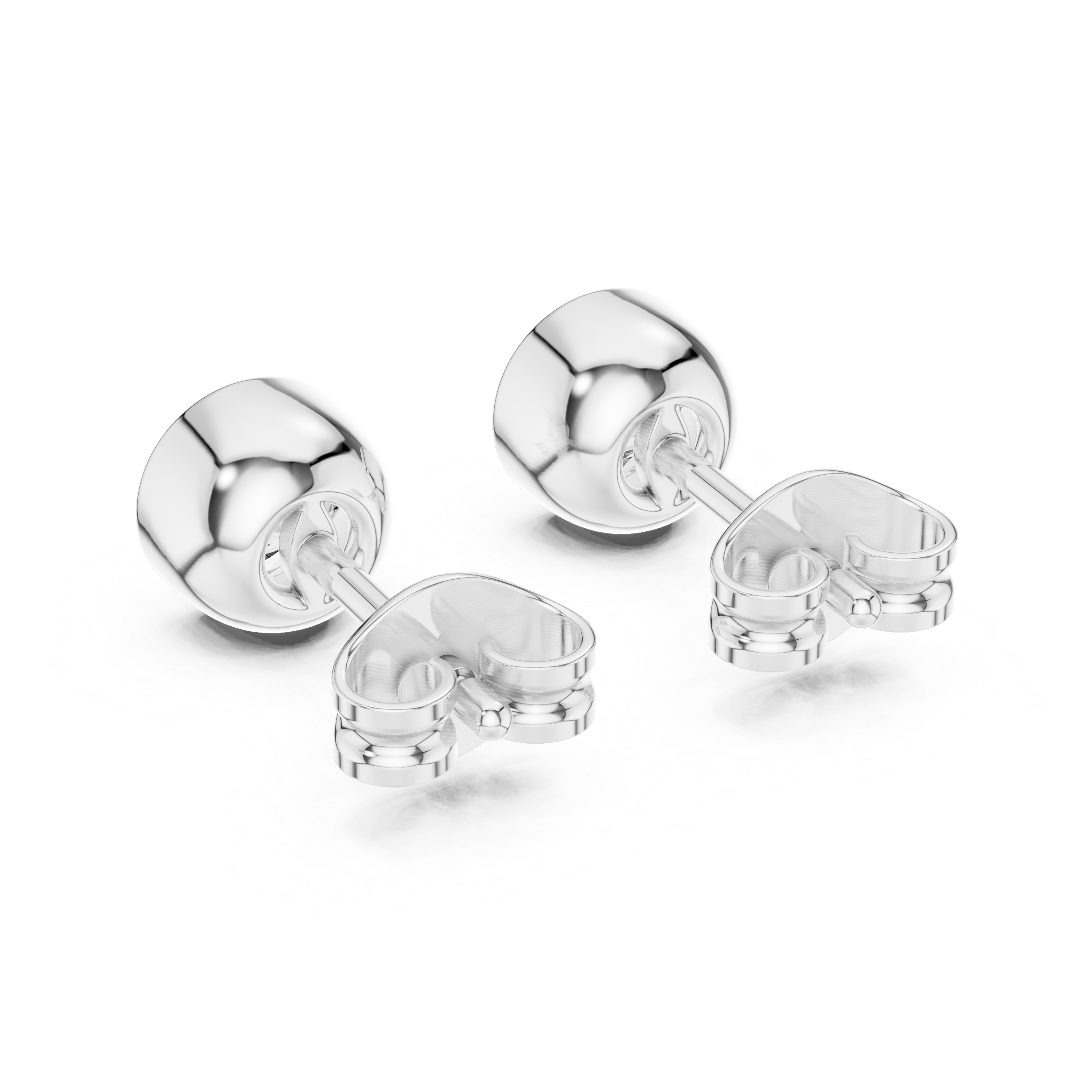 Round Cut Bezel Set Diamond Stud Earrings – Minimal Classic Design