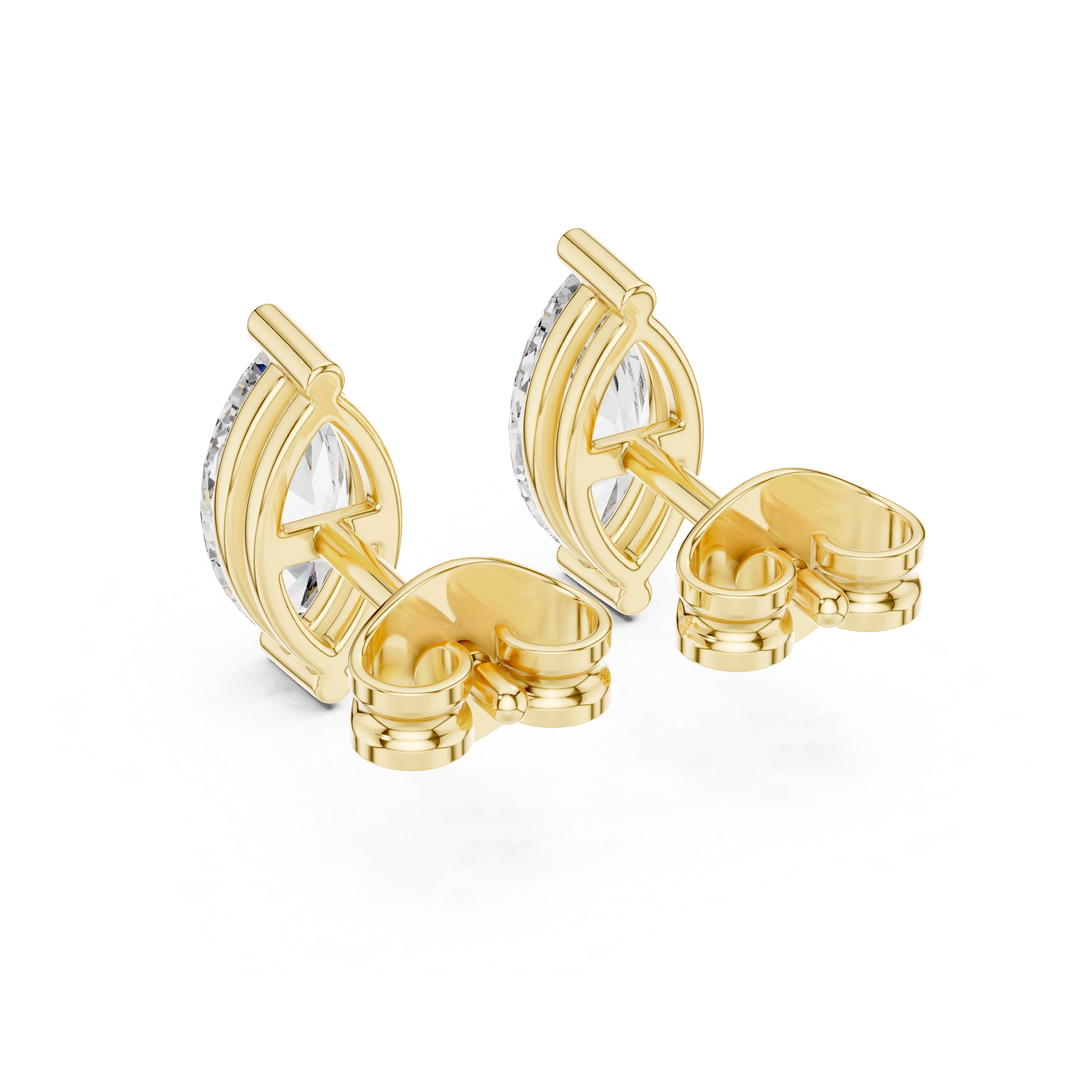 Marquise Cut Diamond Stud Earrings