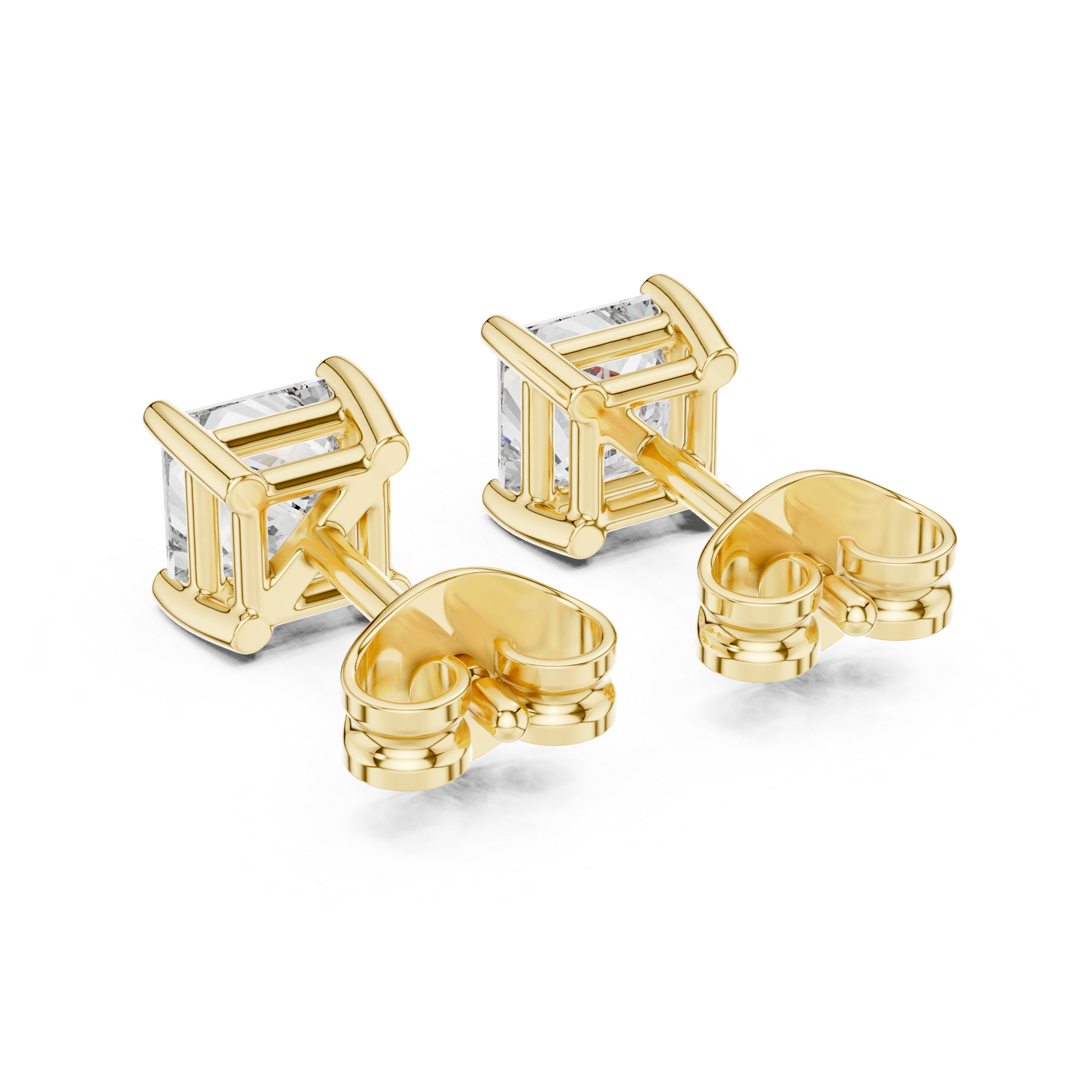 Princess Cut Diamond Stud Earrings