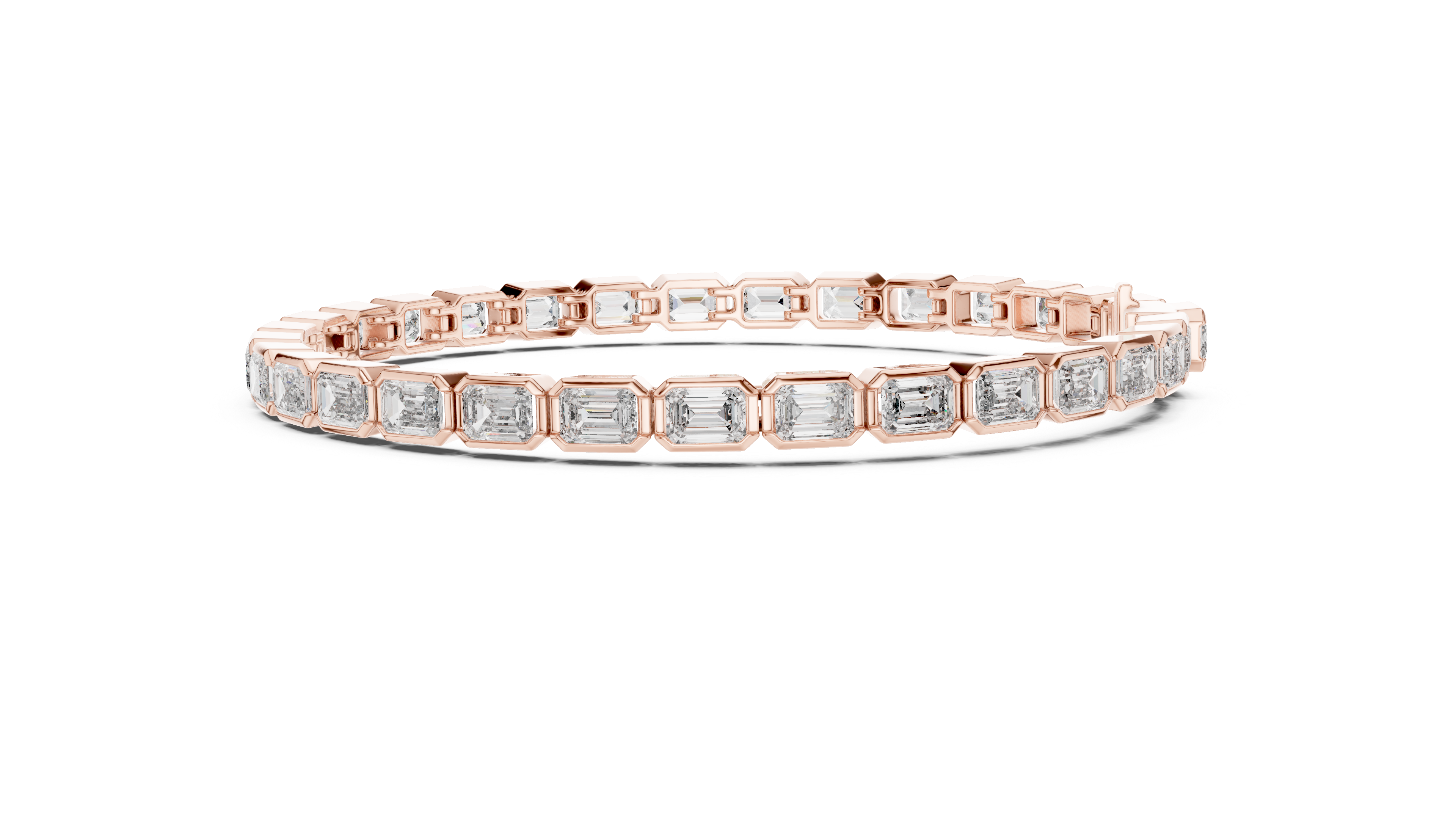 Luxury Emerald Cut Diamond Bracelet