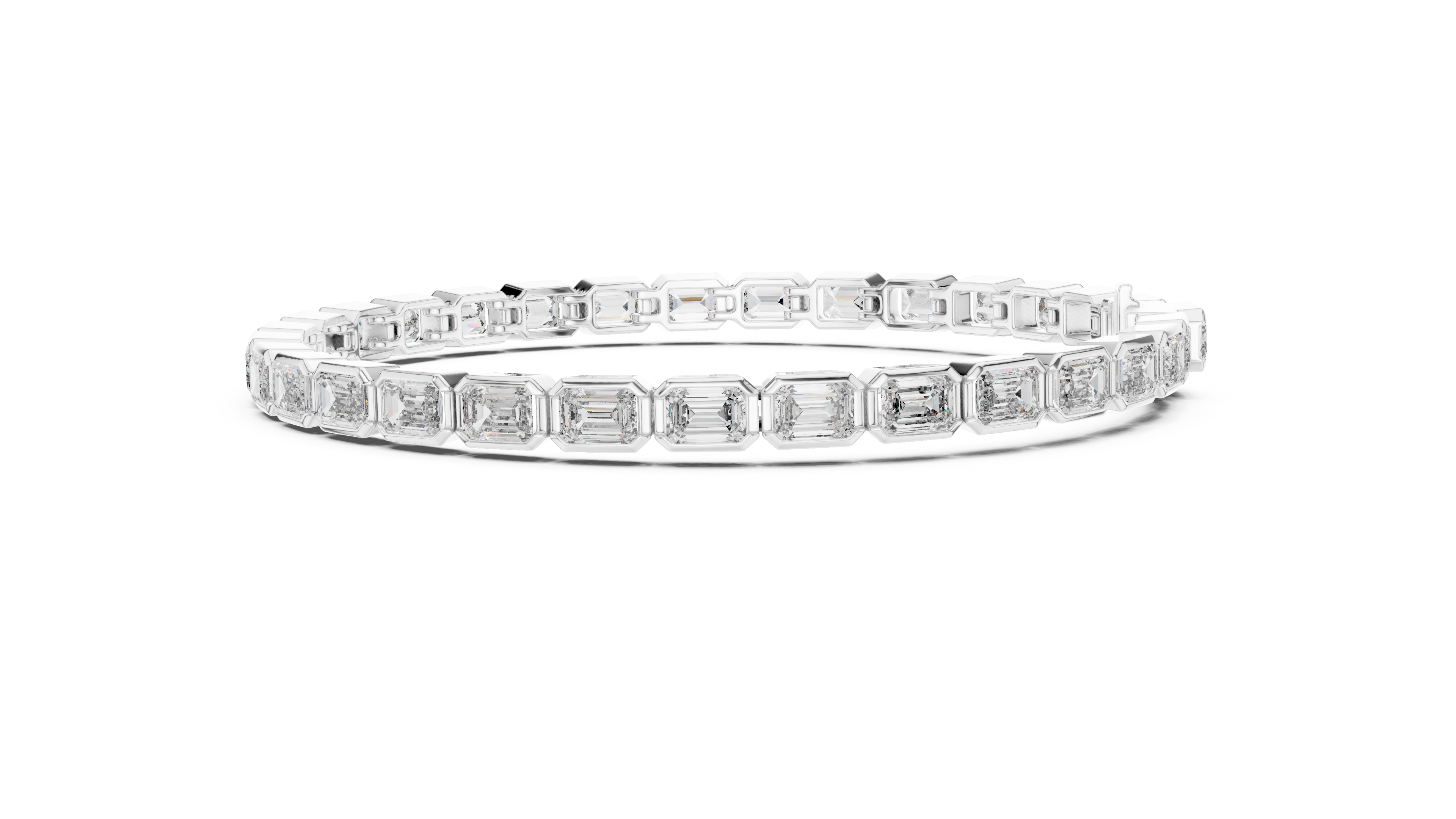 Luxury Emerald Cut Diamond Bracelet