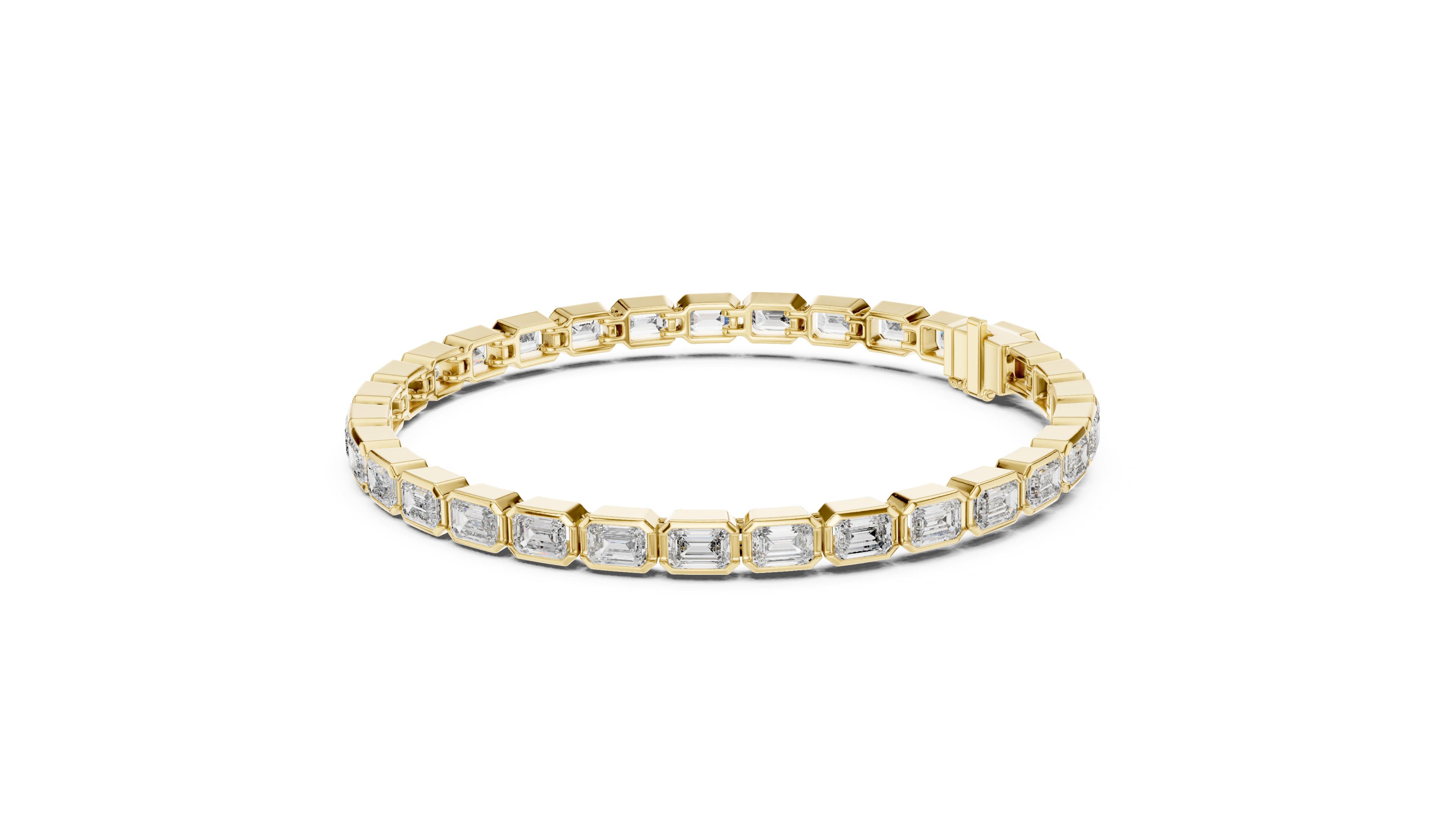Luxury Emerald Cut Diamond Bracelet
