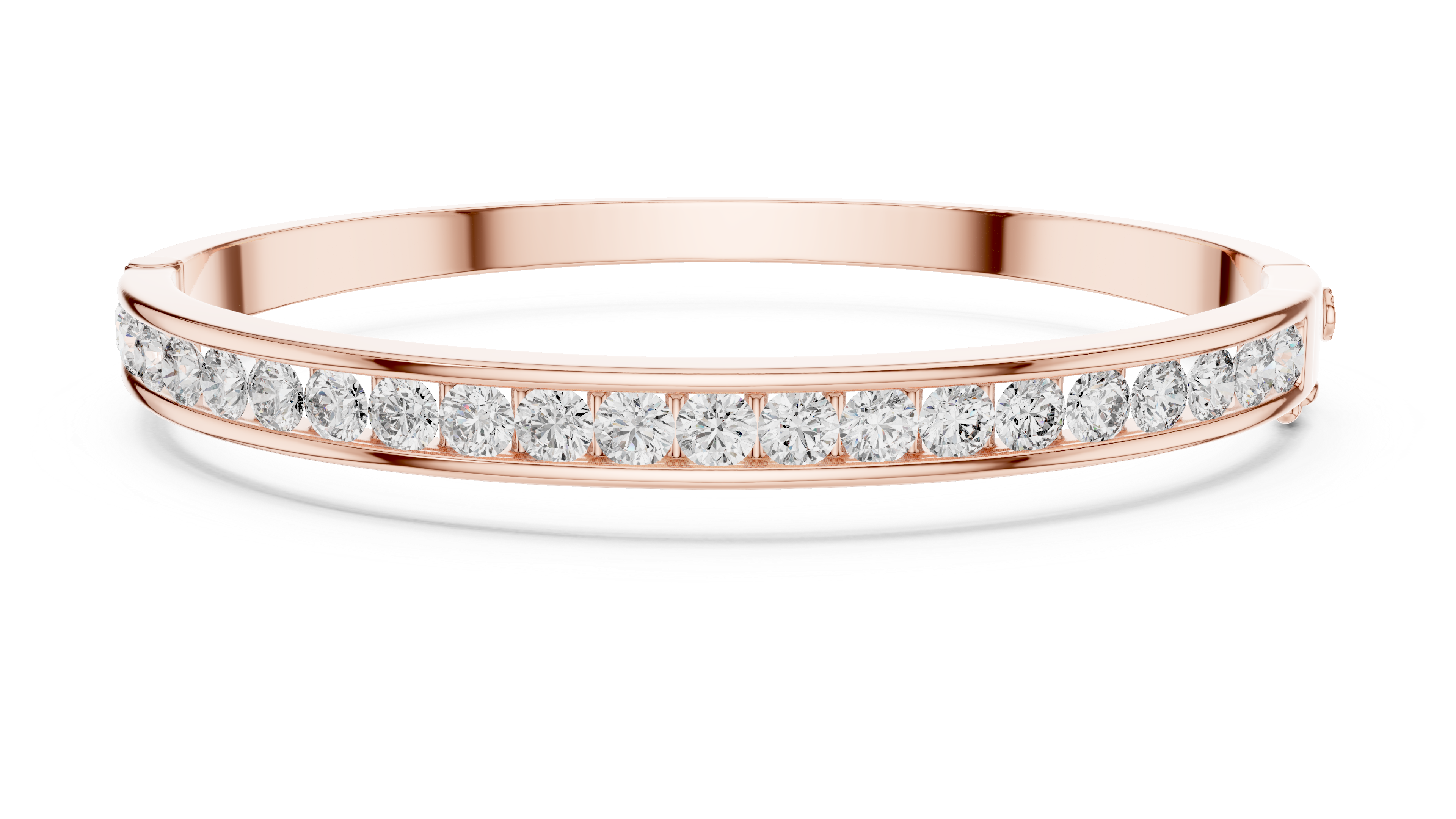 Channel Set Diamond Bangle