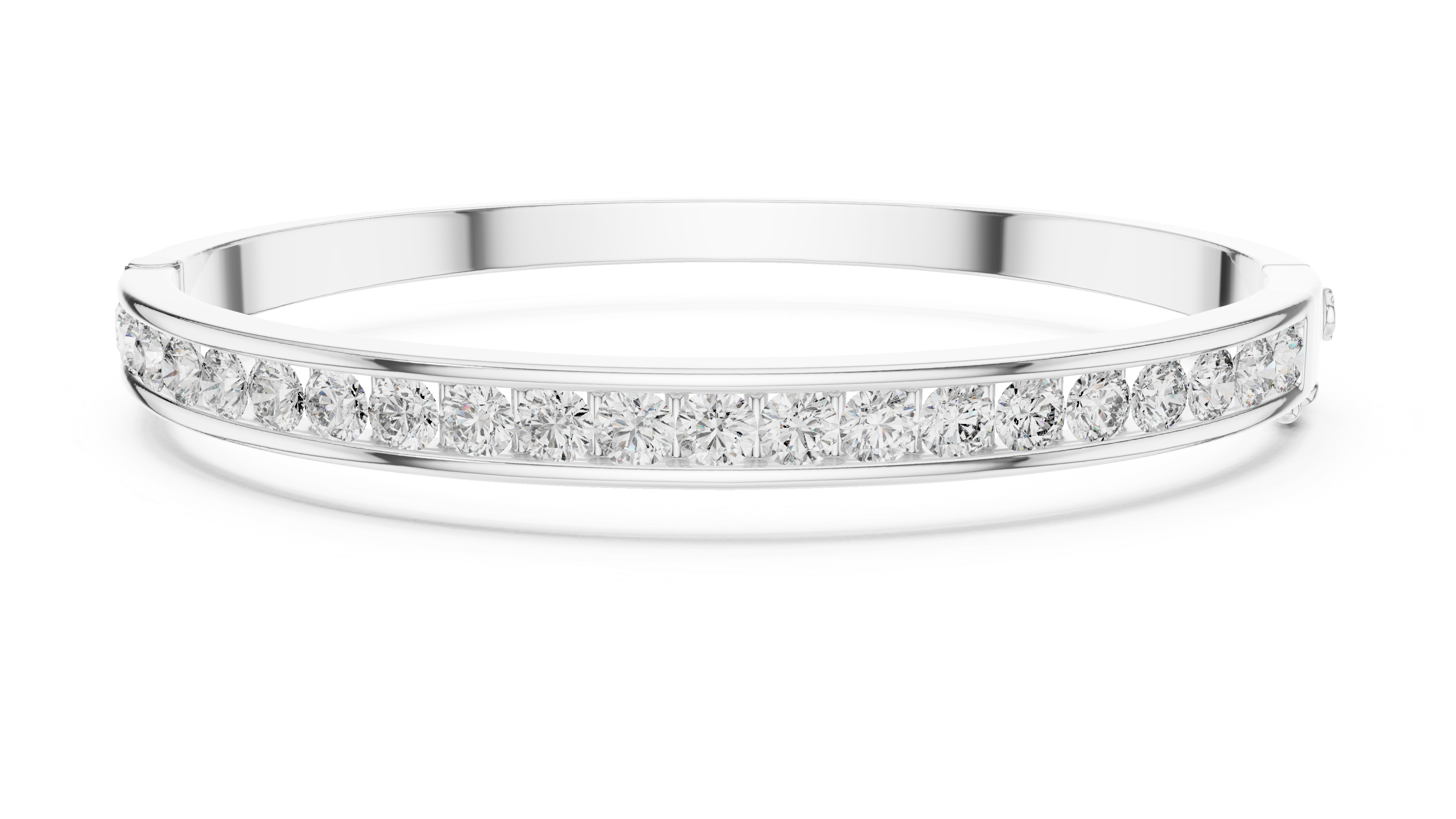 Channel Set Diamond Bangle