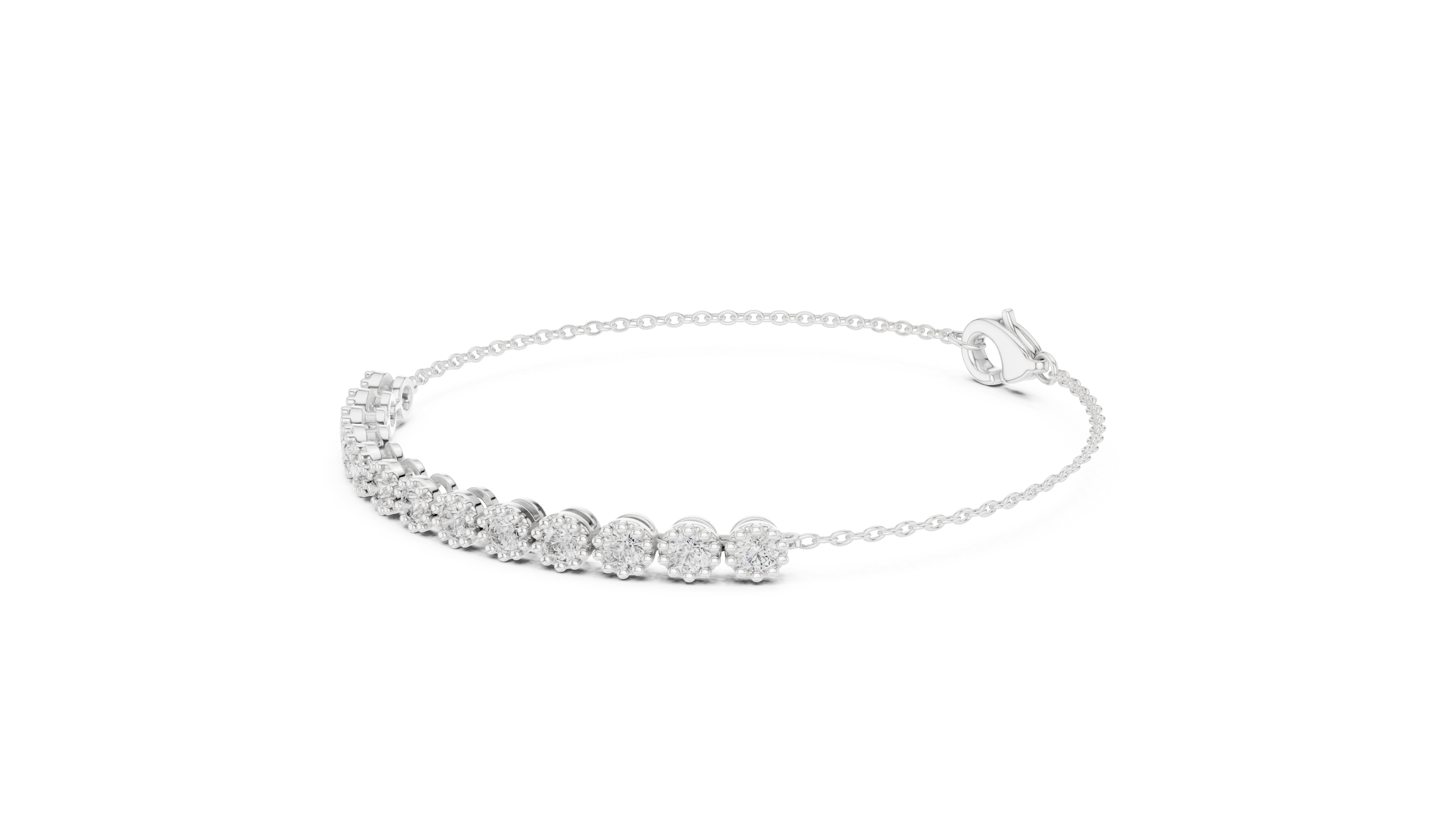 Minimal Diamond Line Bracelet