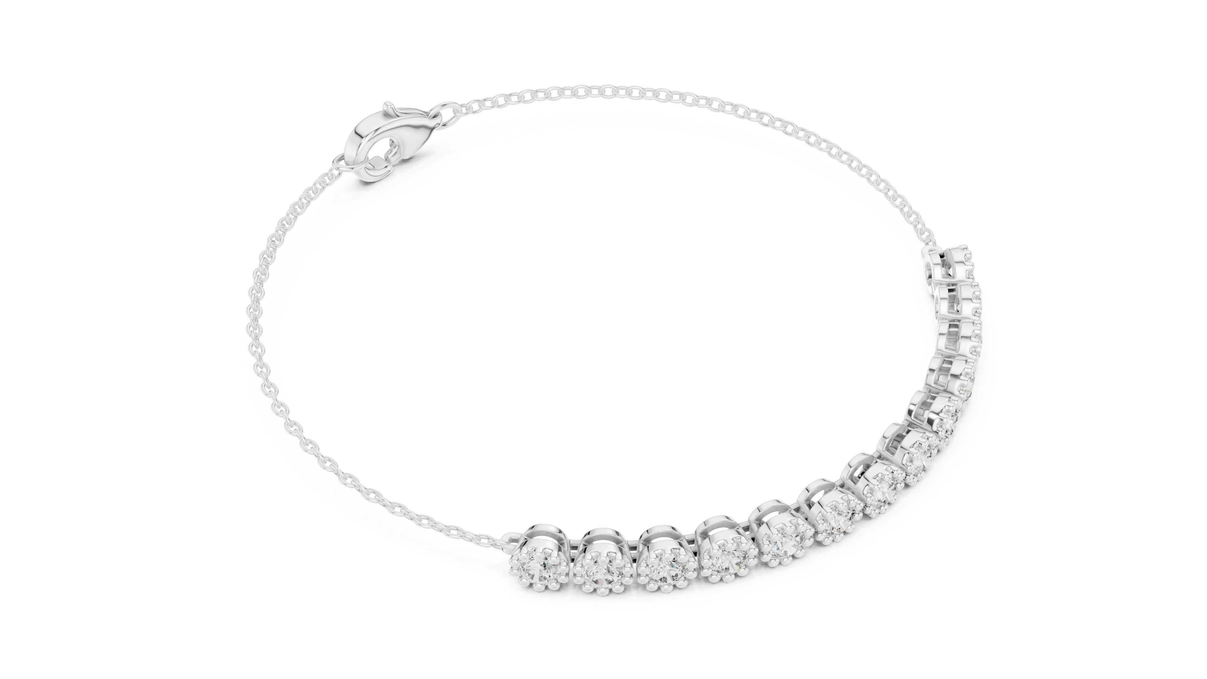 Minimal Diamond Line Bracelet