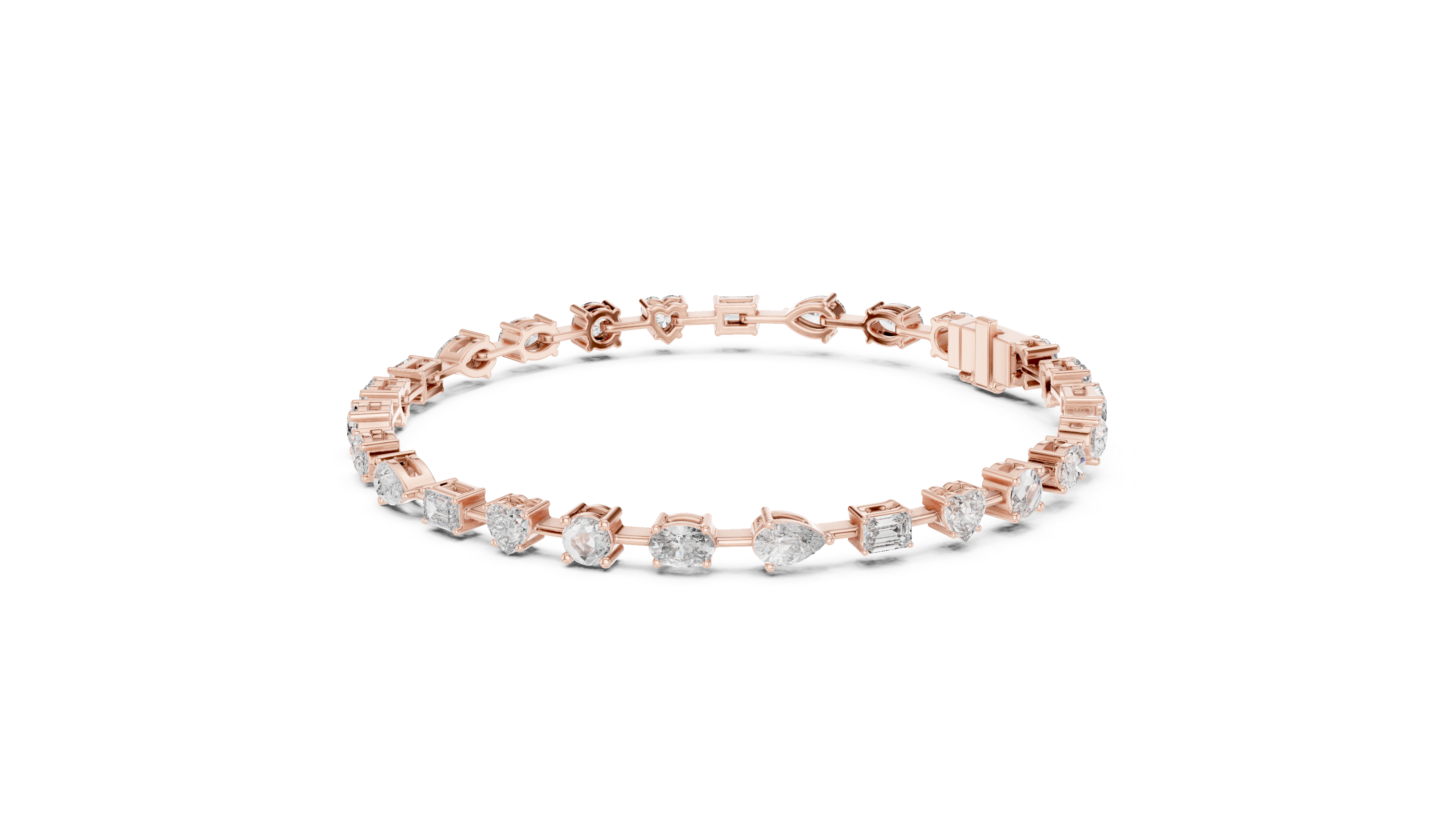 Luxury Multi Shape Diamond Tennis Bracelet