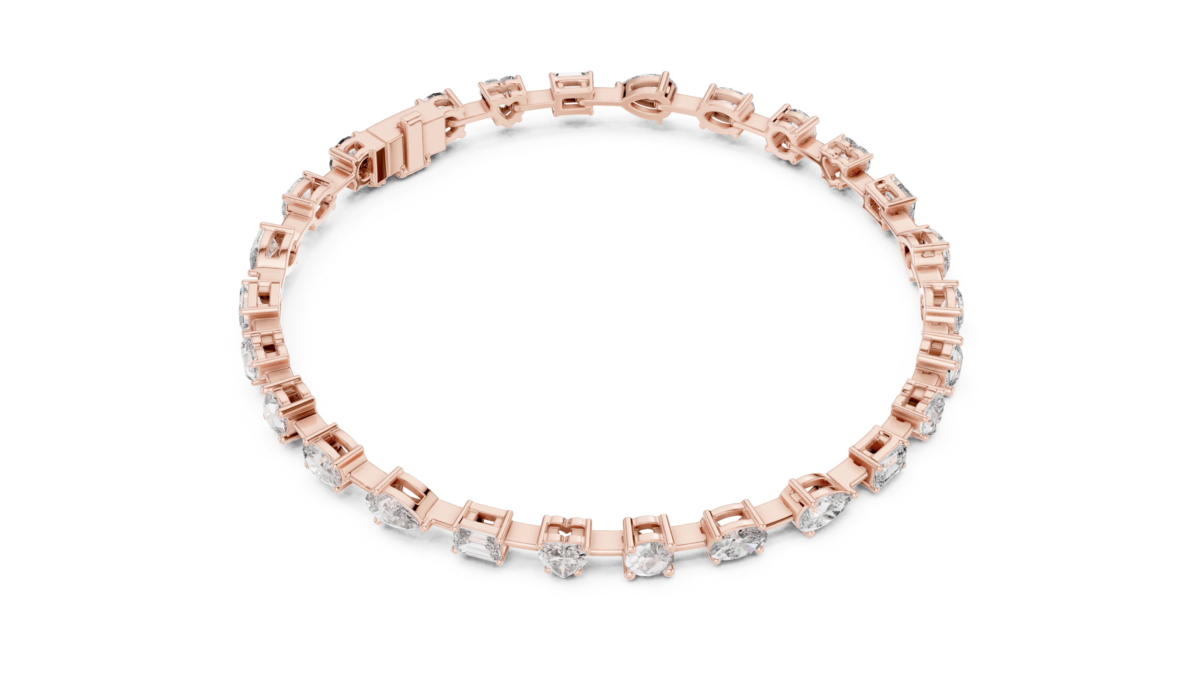 Luxury Multi Shape Diamond Tennis Bracelet