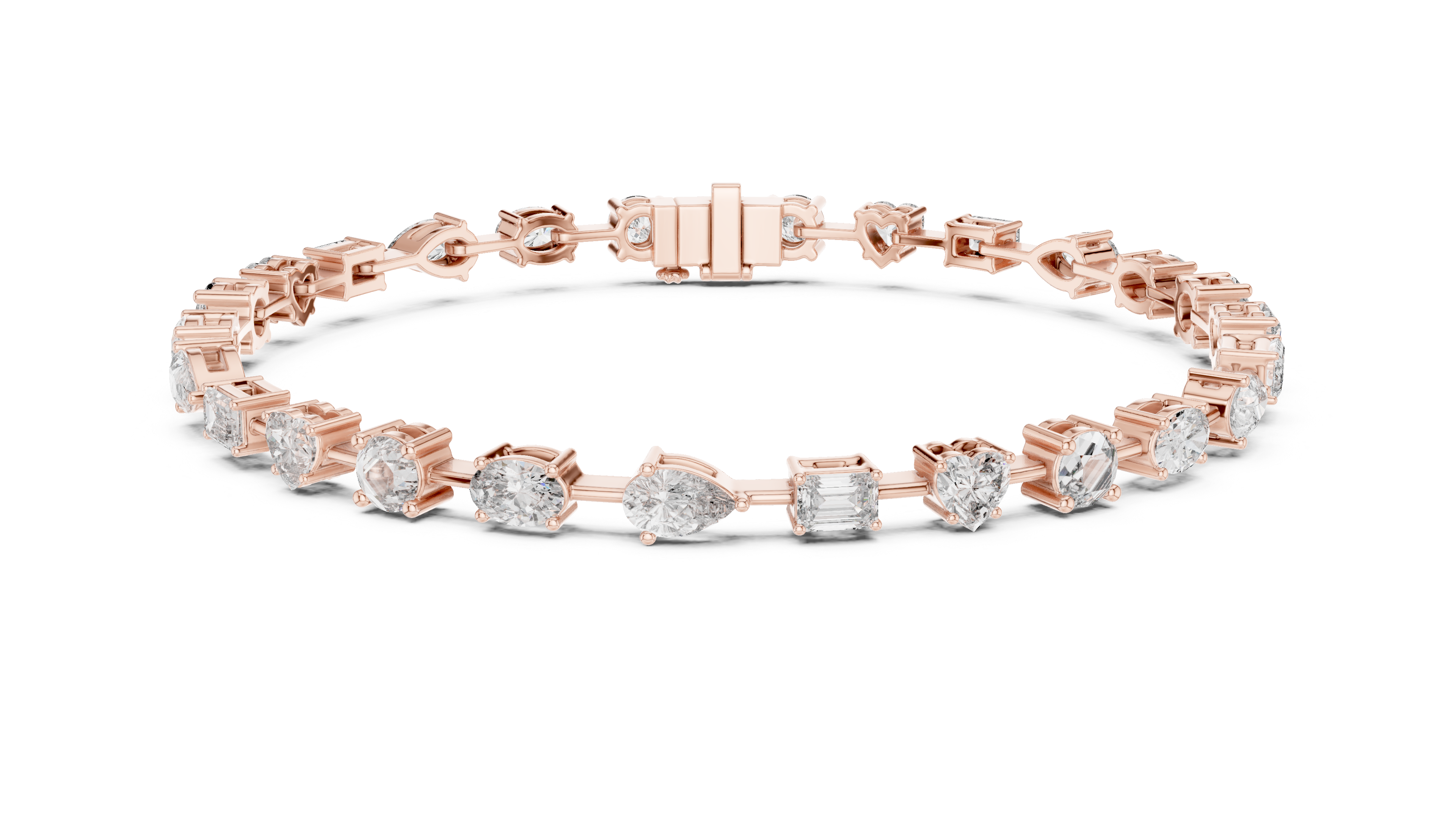 Luxury Multi Shape Diamond Tennis Bracelet