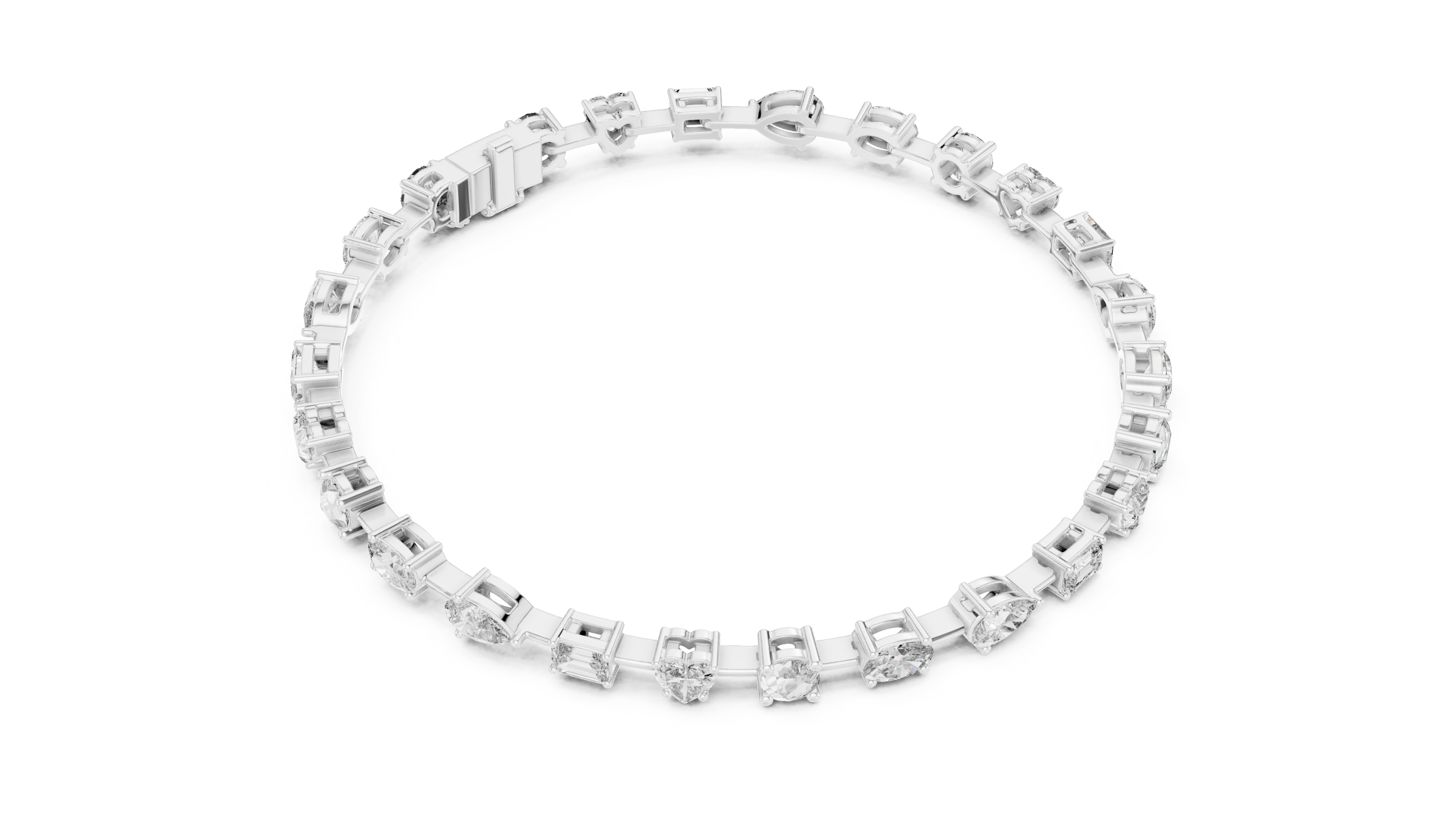 Luxury Multi Shape Diamond Tennis Bracelet