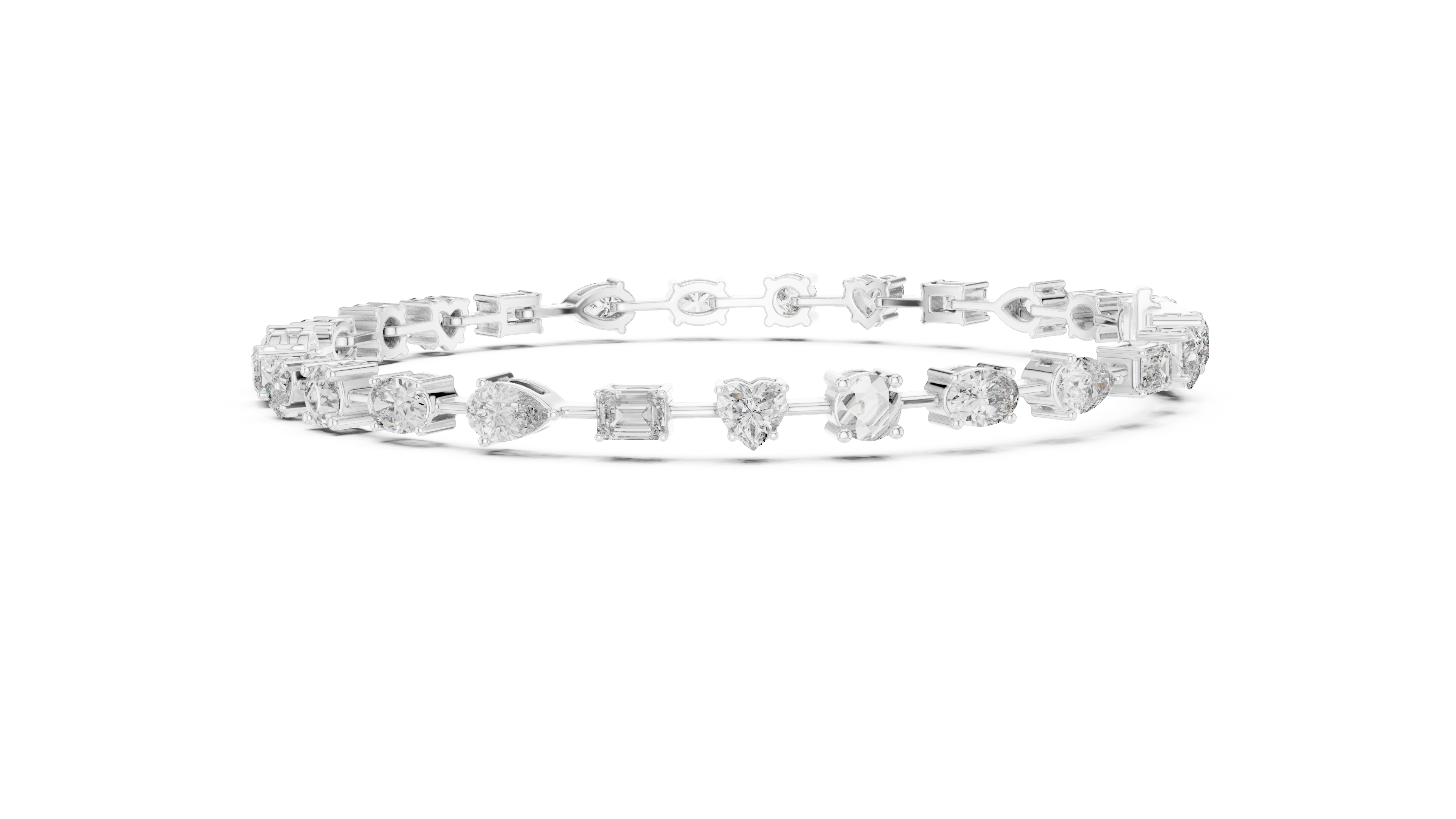 Luxury Multi Shape Diamond Tennis Bracelet