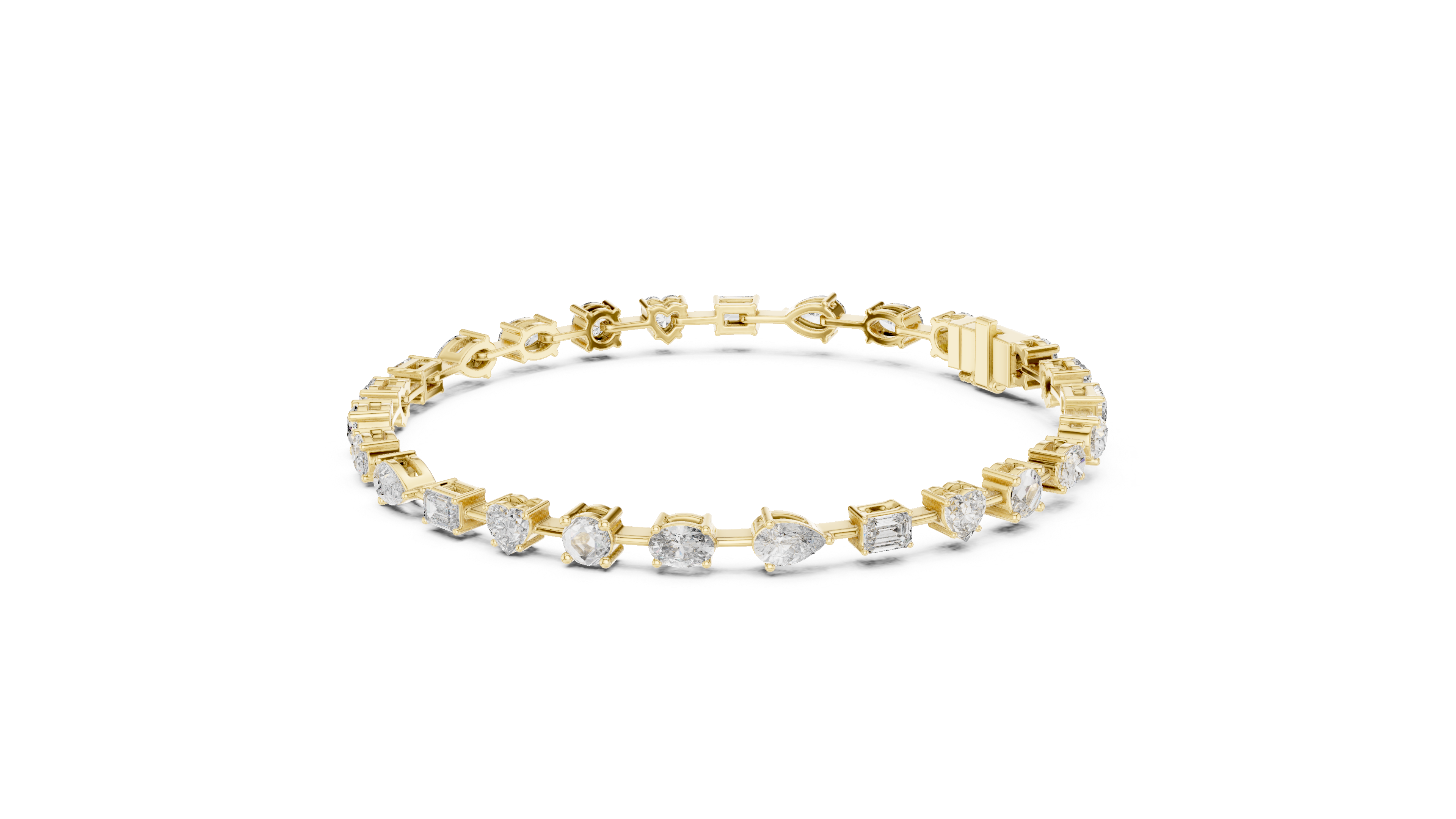 Luxury Multi Shape Diamond Tennis Bracelet