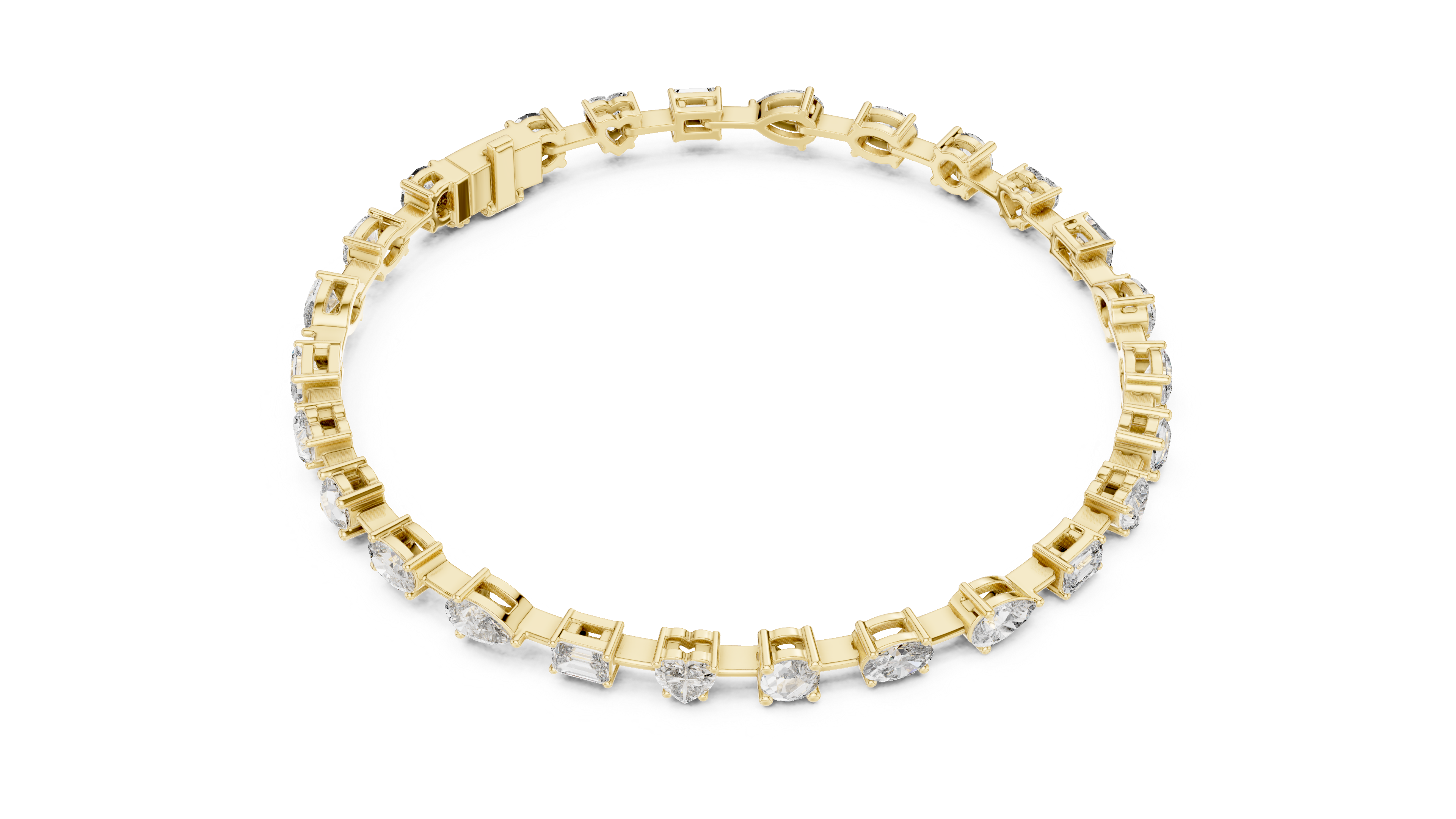 Luxury Multi Shape Diamond Tennis Bracelet