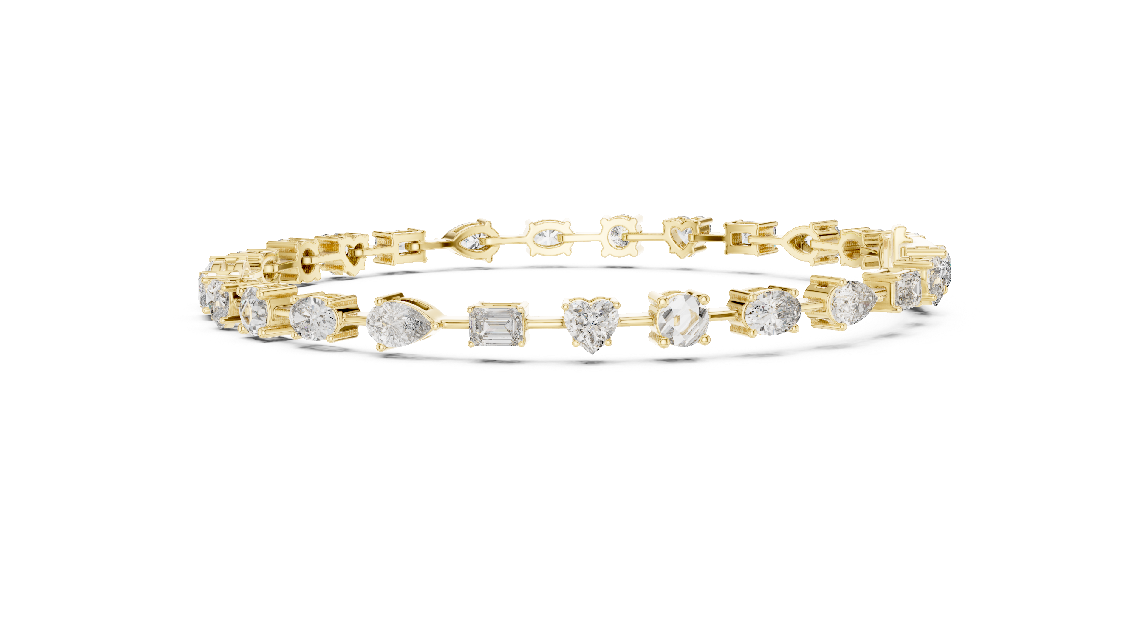 Luxury Multi Shape Diamond Tennis Bracelet