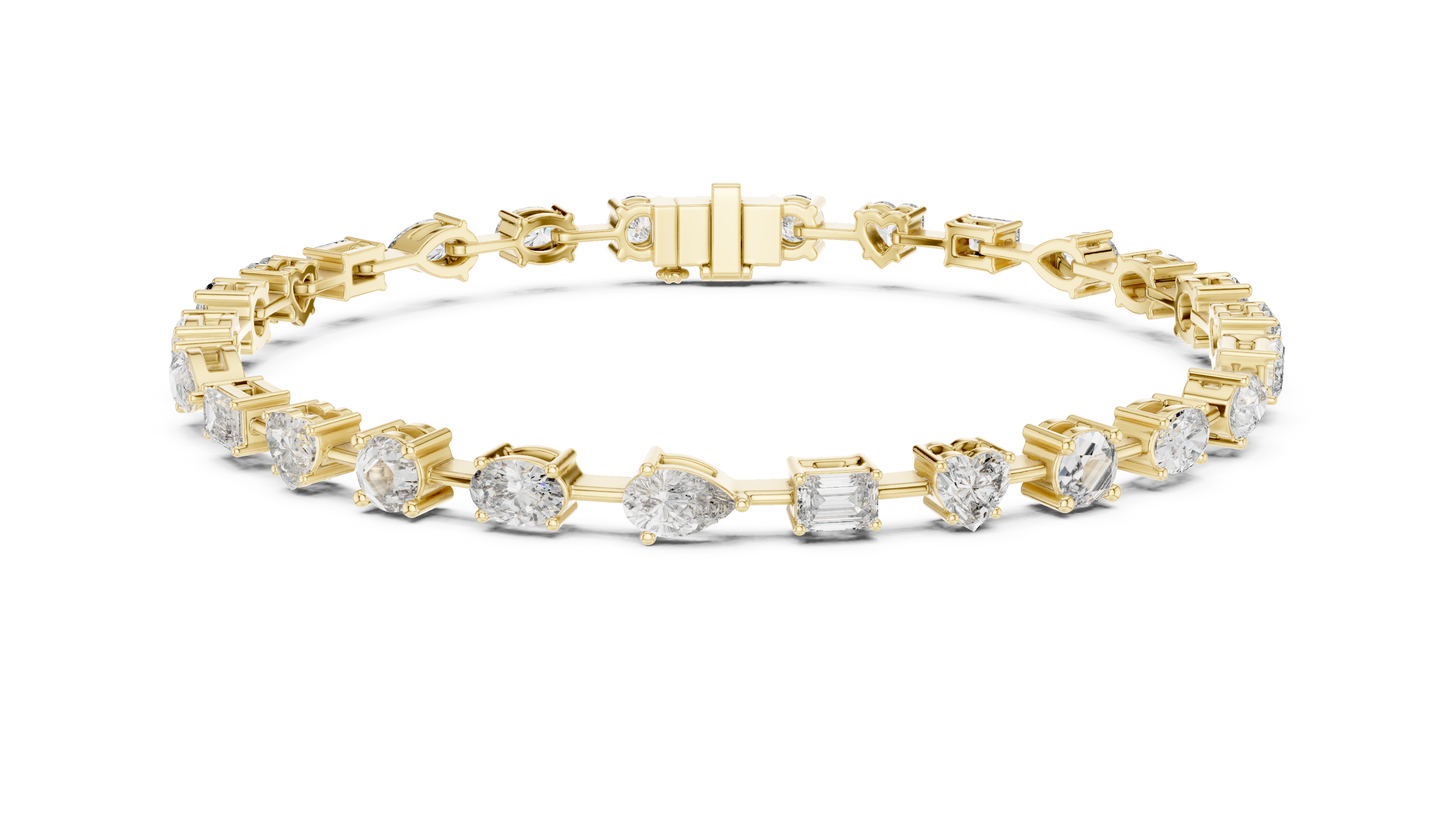 Luxury Multi Shape Diamond Tennis Bracelet
