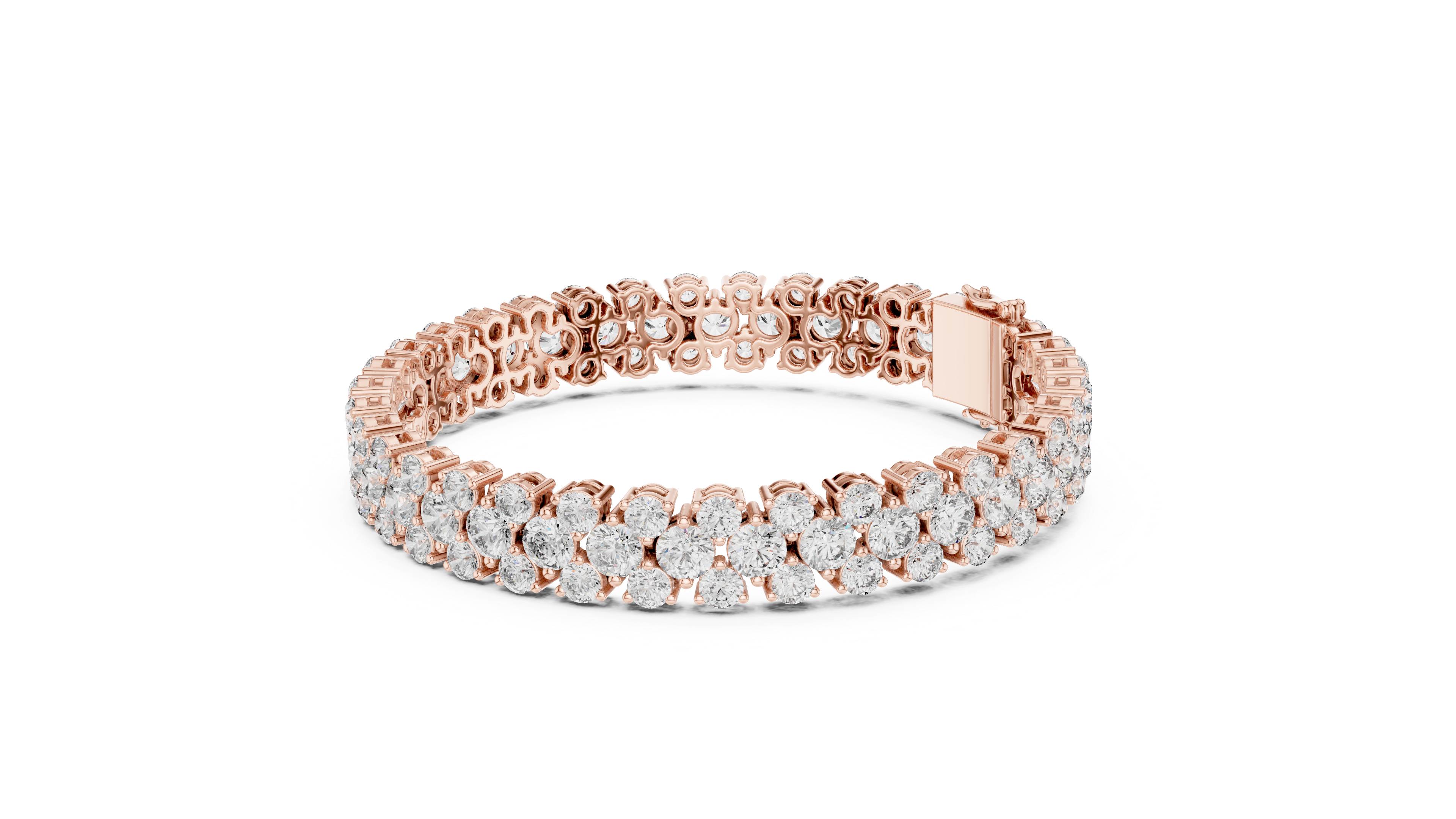 Luxury Cluster Diamond Bracelet