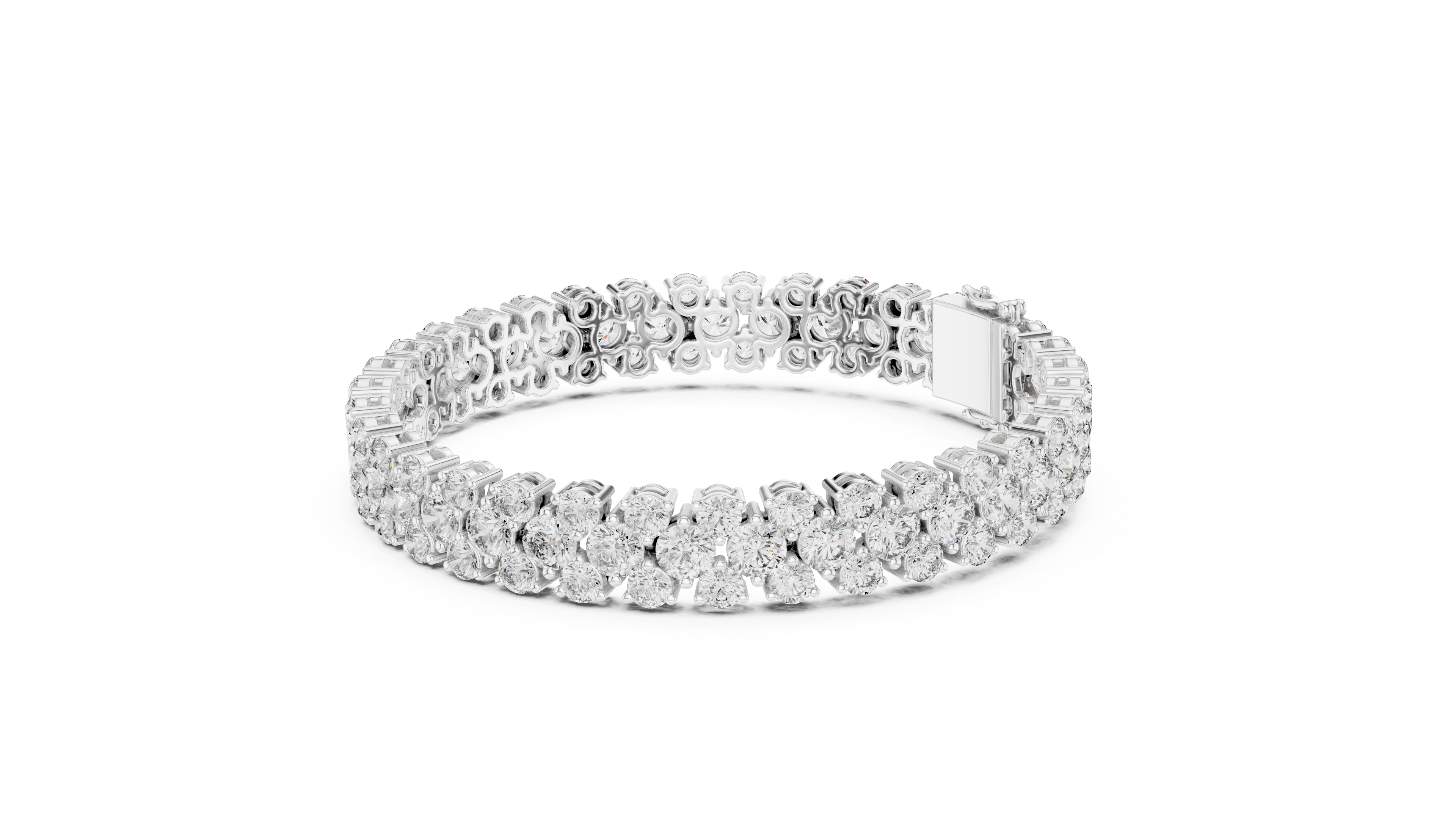 Luxury Cluster Diamond Bracelet