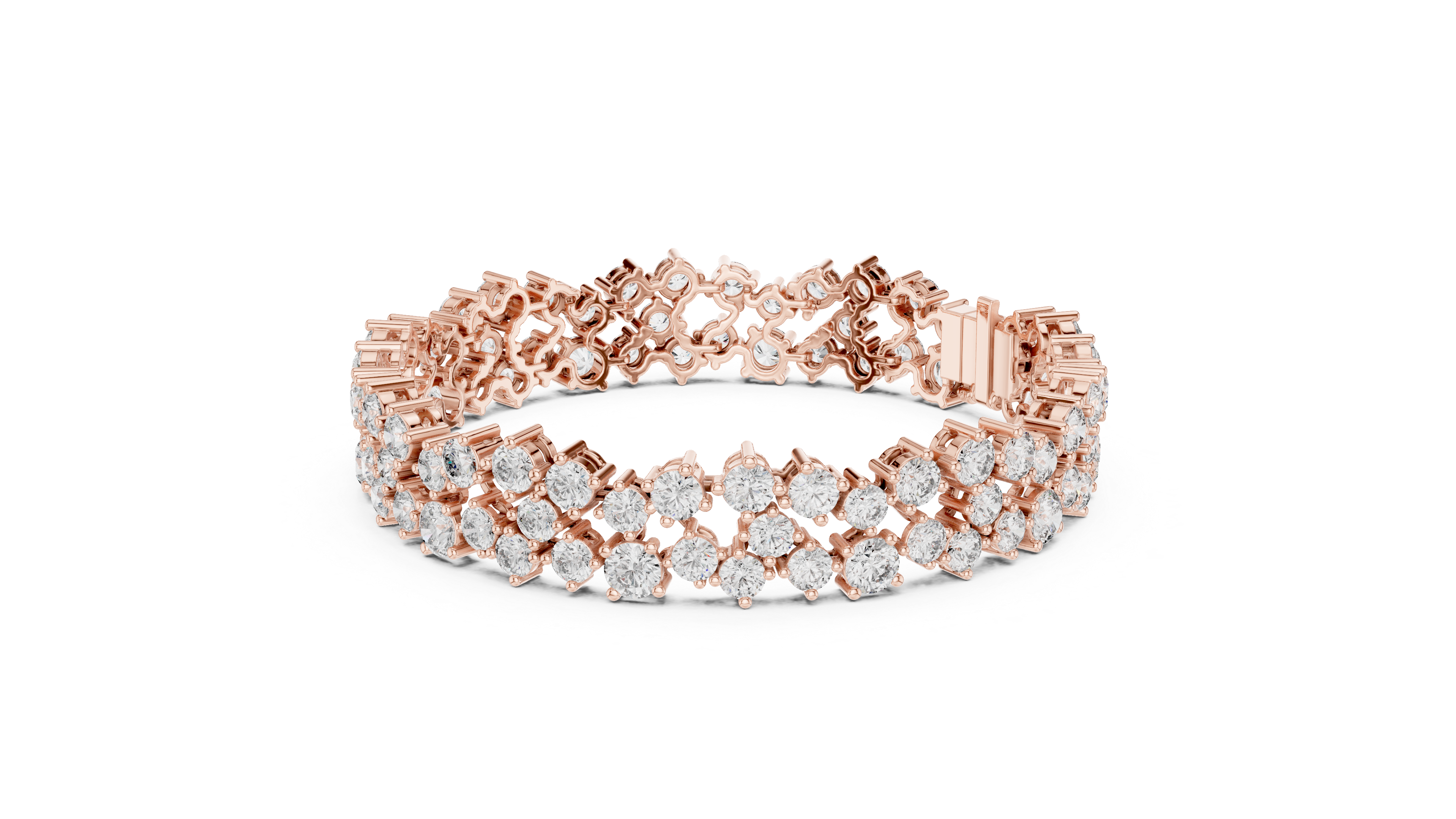 Luxury Cluster Diamond Bracelet