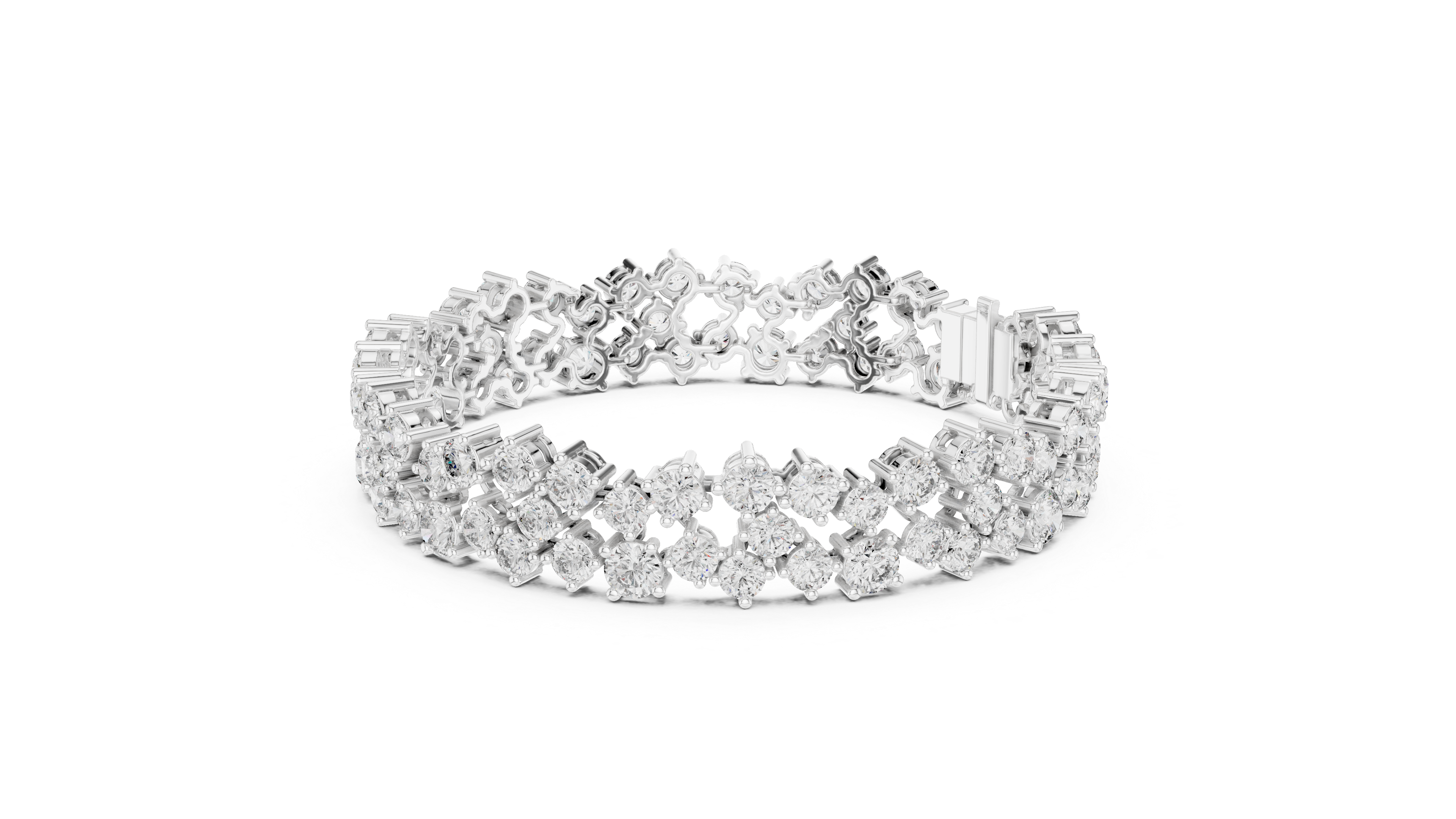 Luxury Cluster Diamond Bracelet