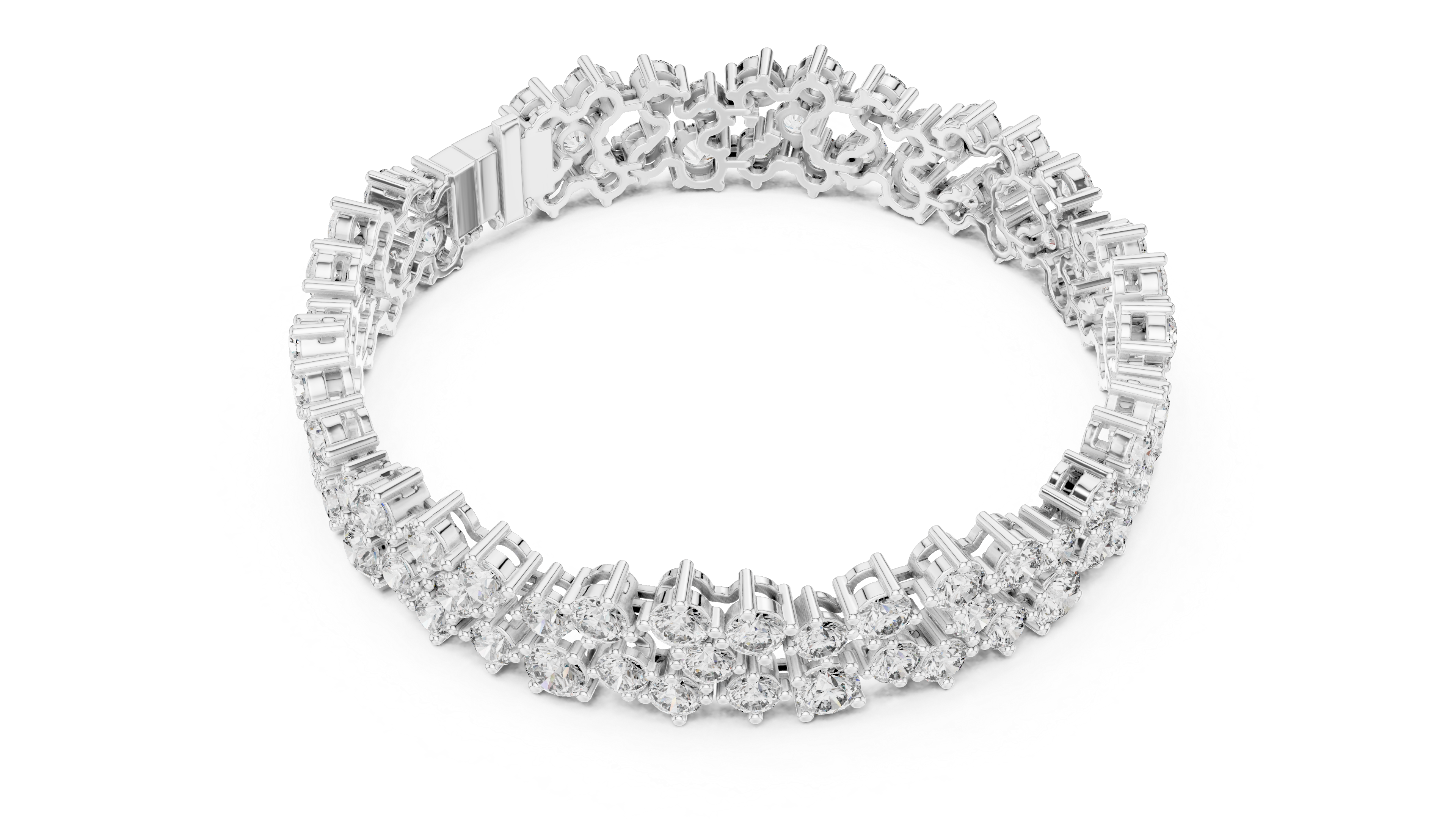 Luxury Cluster Diamond Bracelet