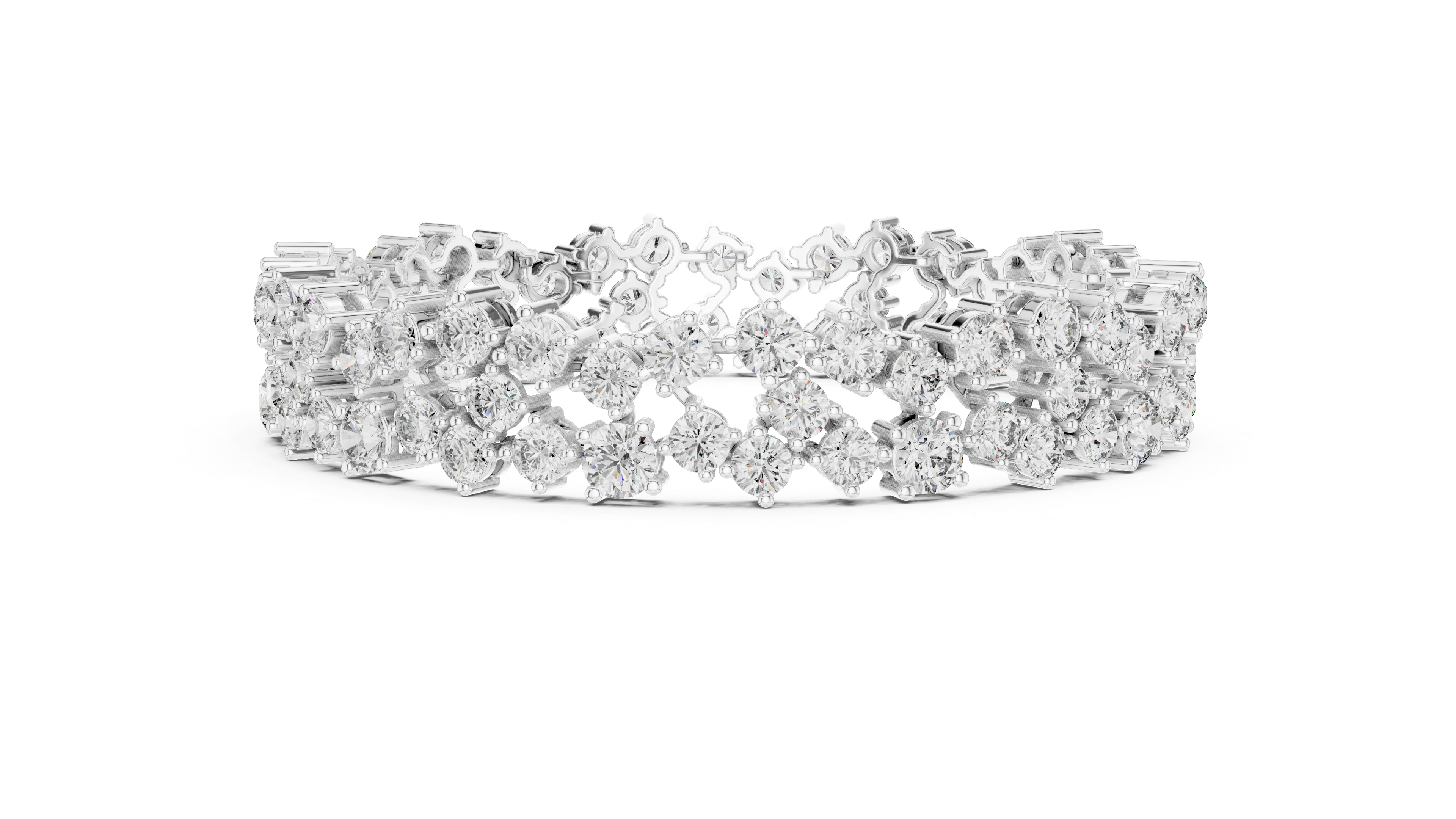 Luxury Cluster Diamond Bracelet