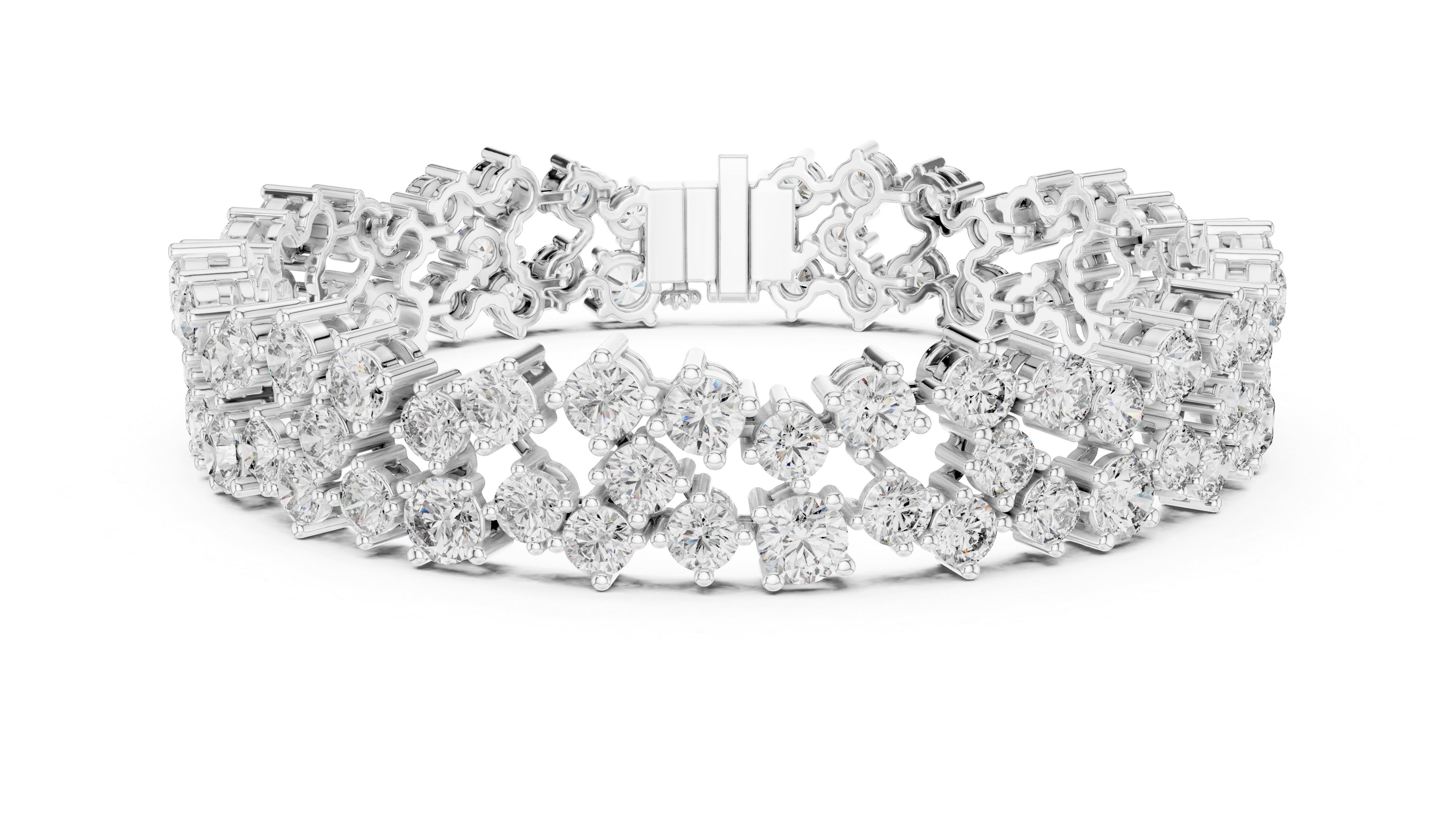 Luxury Cluster Diamond Bracelet