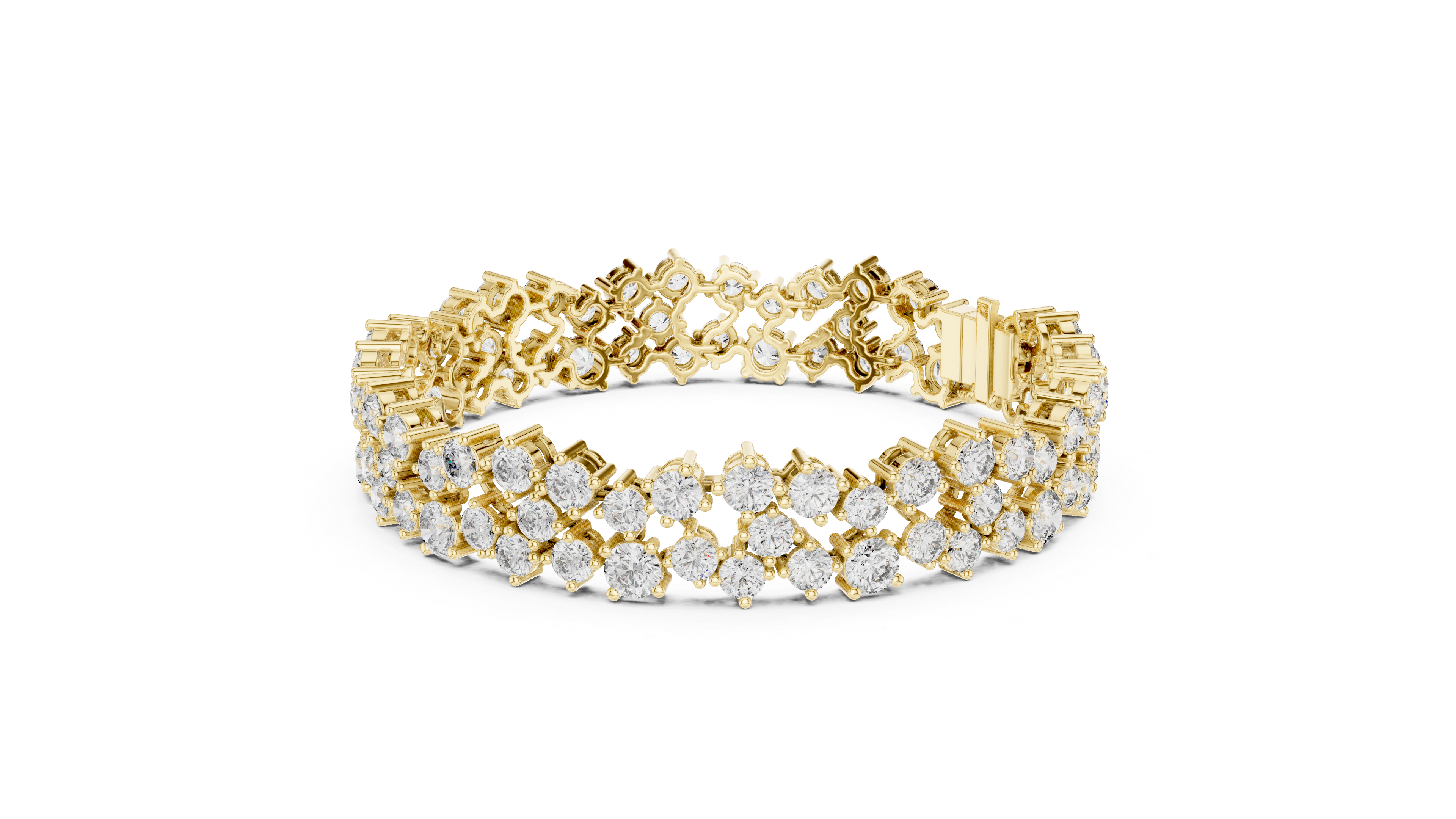 Luxury Cluster Diamond Bracelet