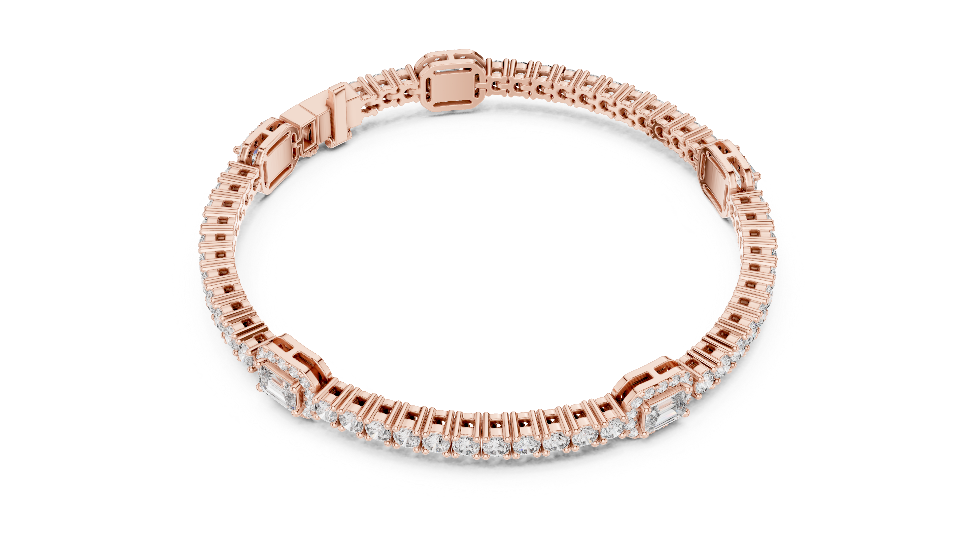 Halo Center Diamond Bracelet