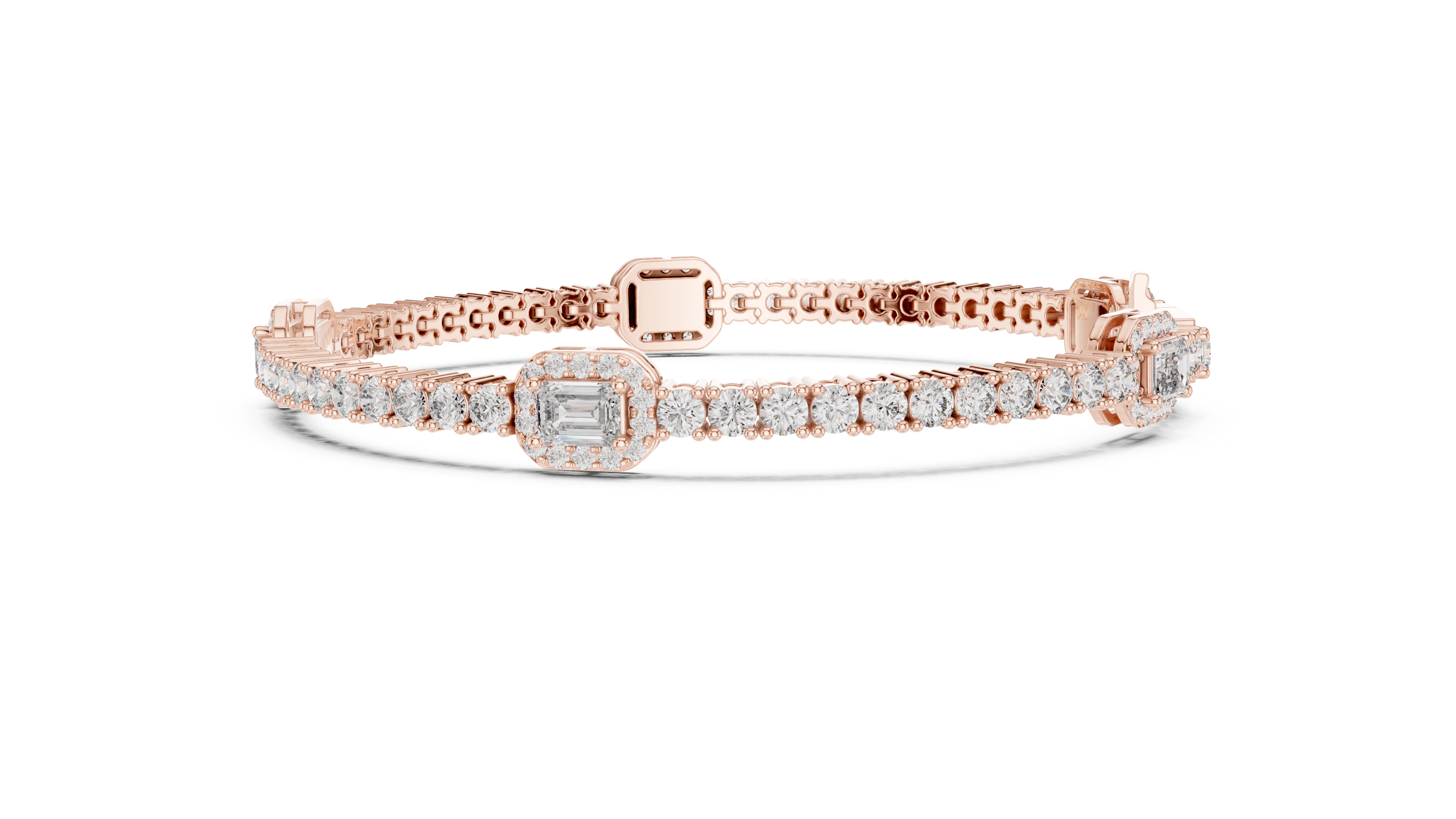 Halo Center Diamond Bracelet