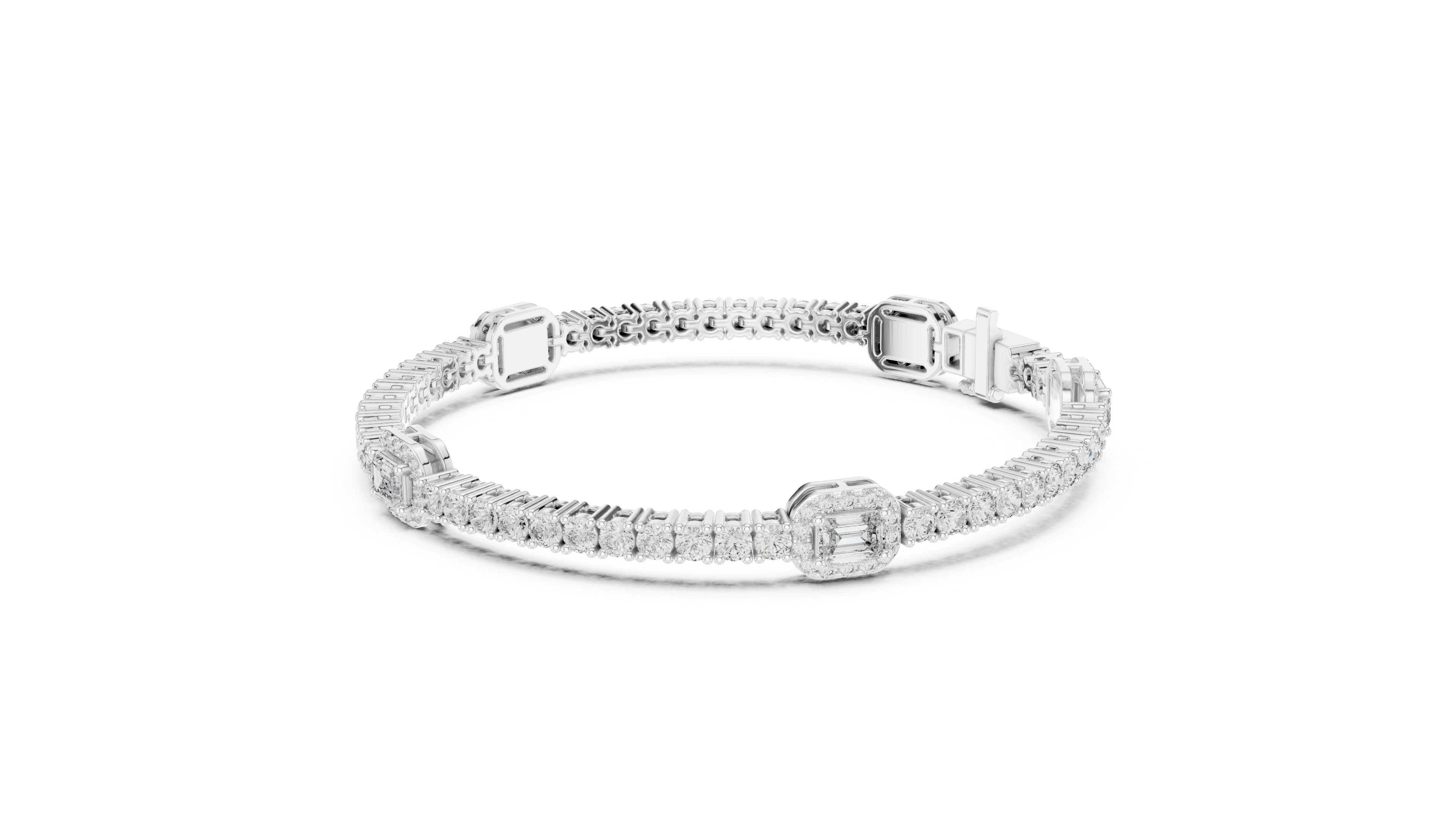 Halo Center Diamond Bracelet