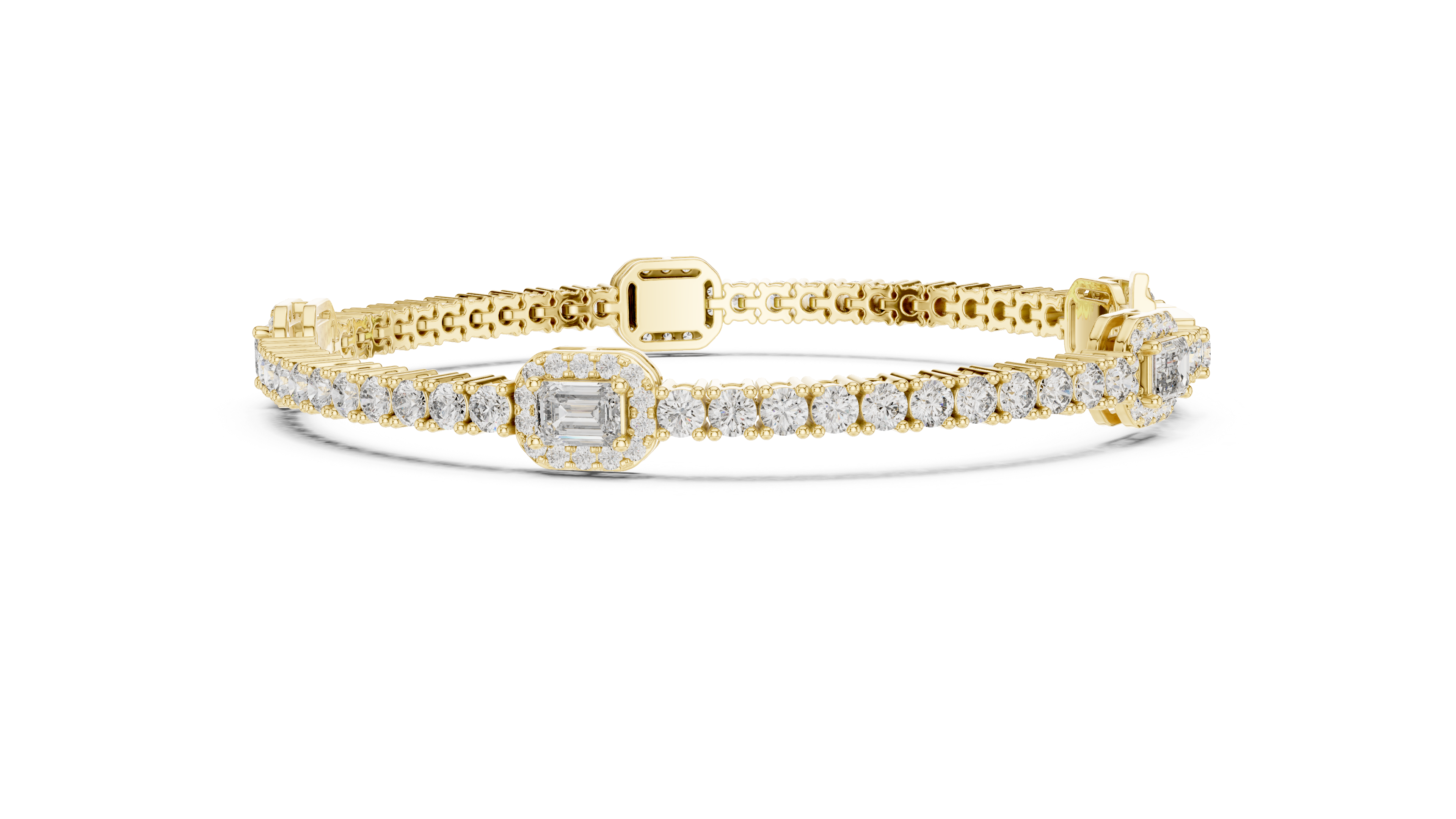 Halo Center Diamond Bracelet