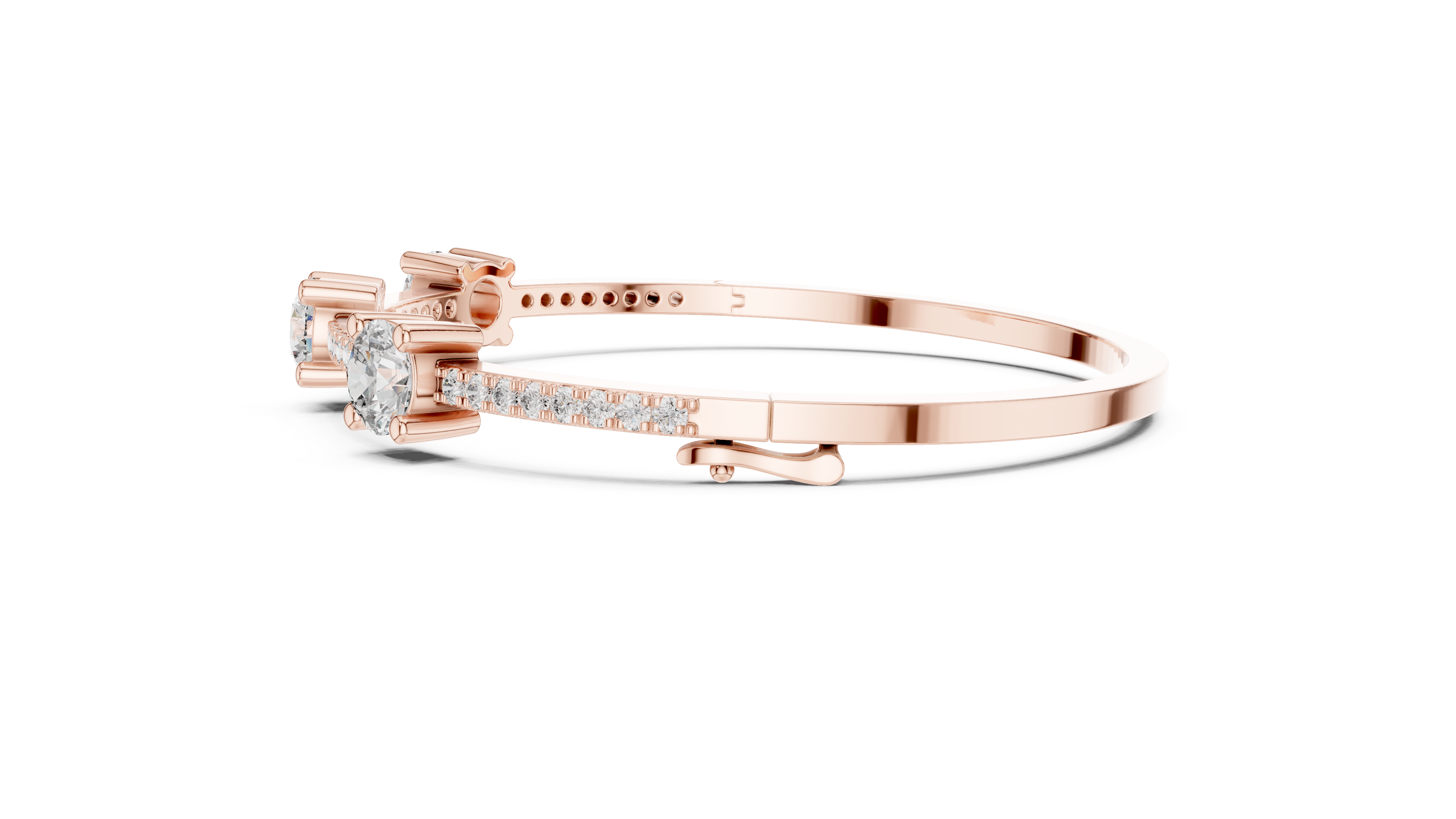 Minimal Diamond Bangle Bracelet
