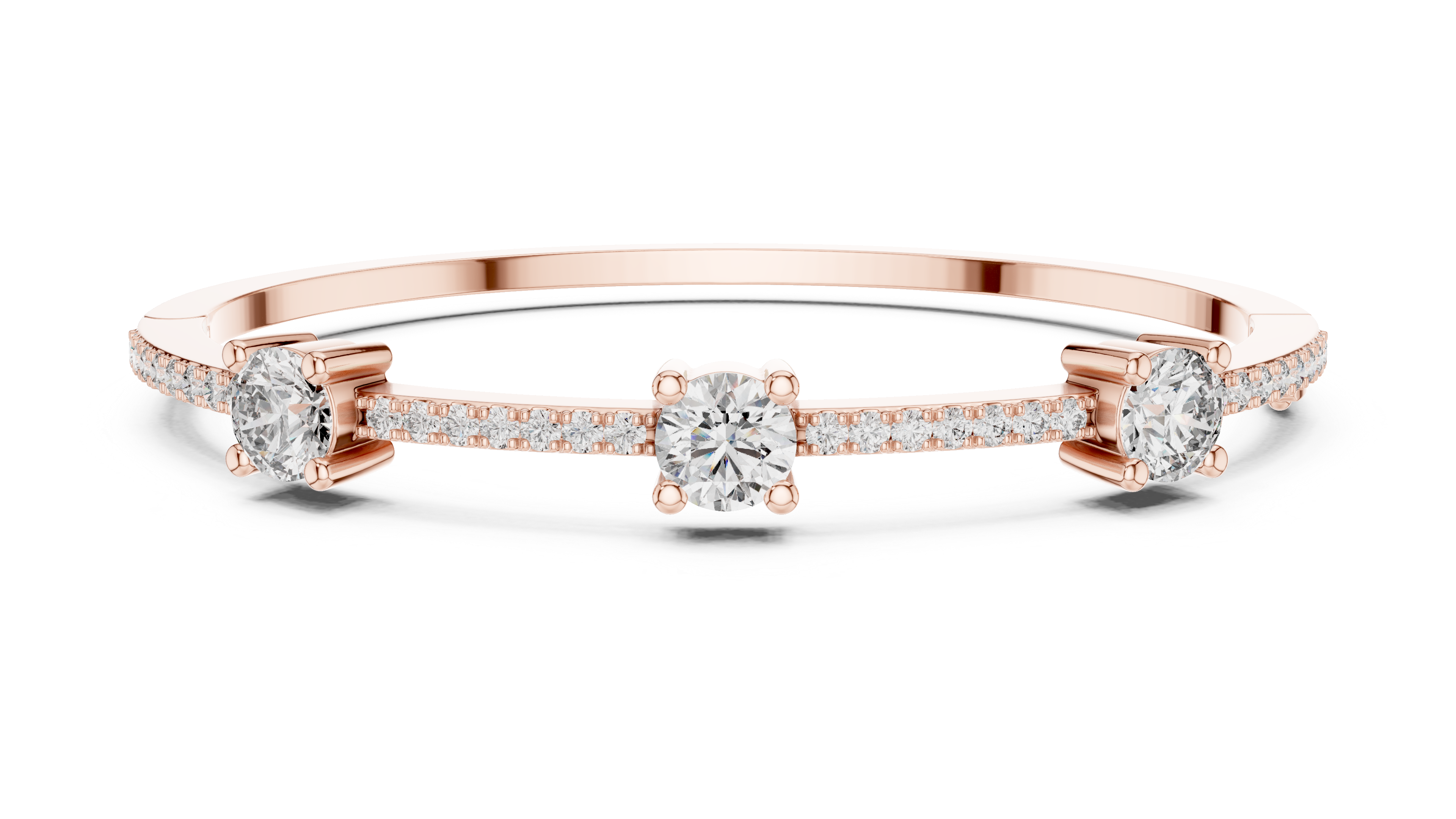 Minimal Diamond Bangle Bracelet