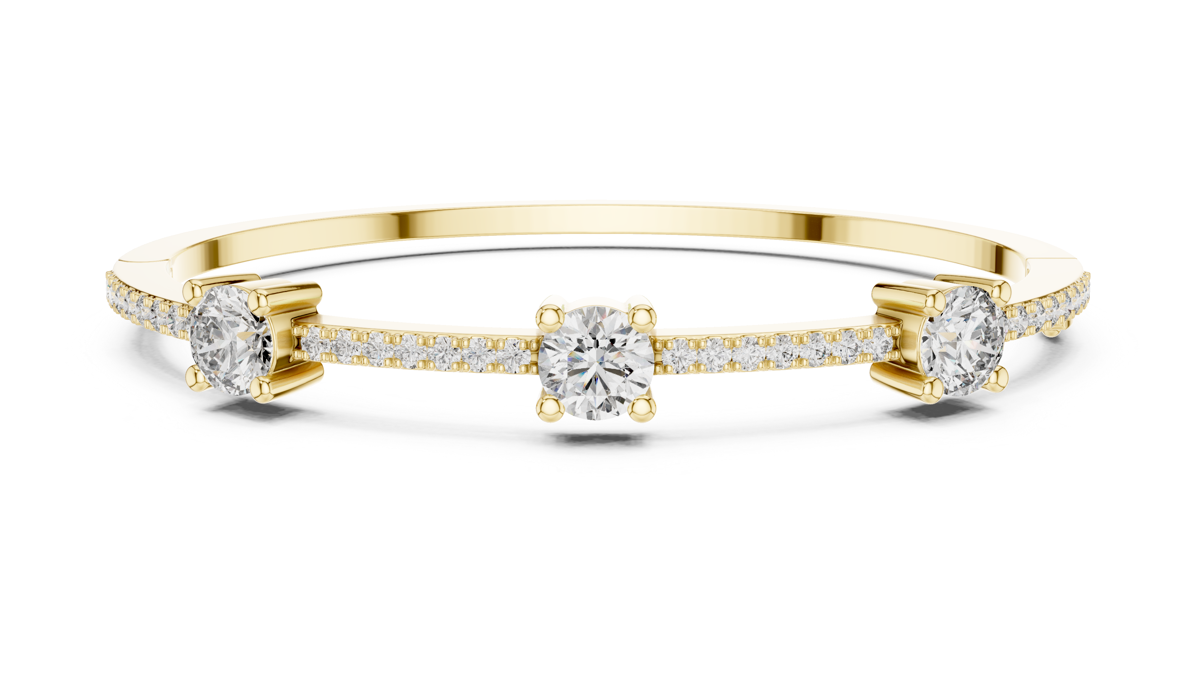 Minimal Diamond Bangle Bracelet