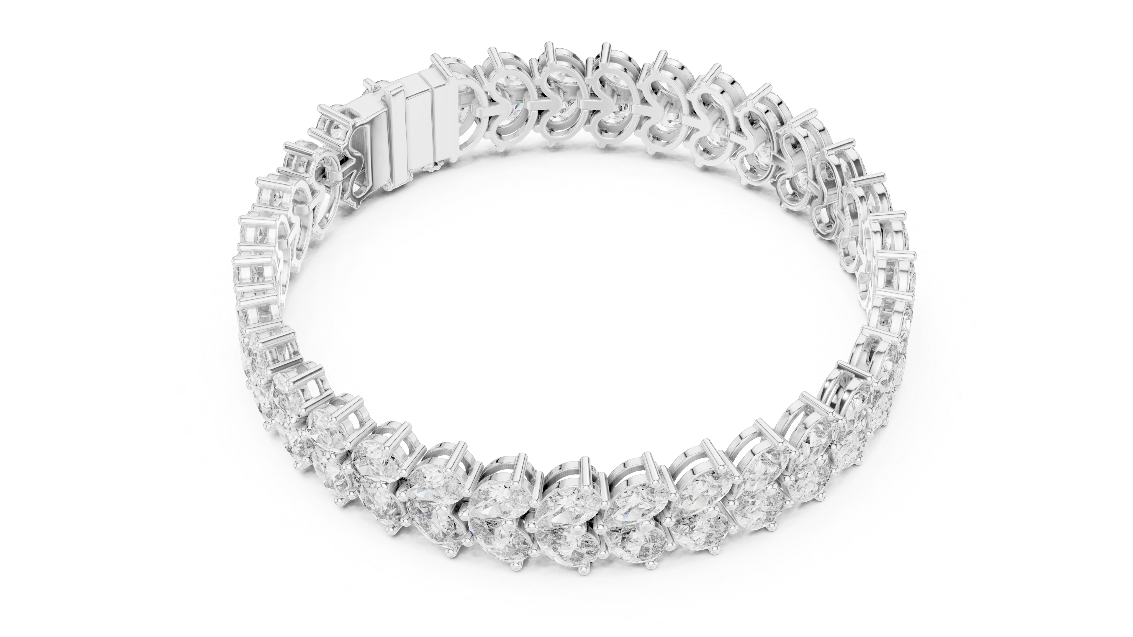Luxury Pear Diamond Bracelet