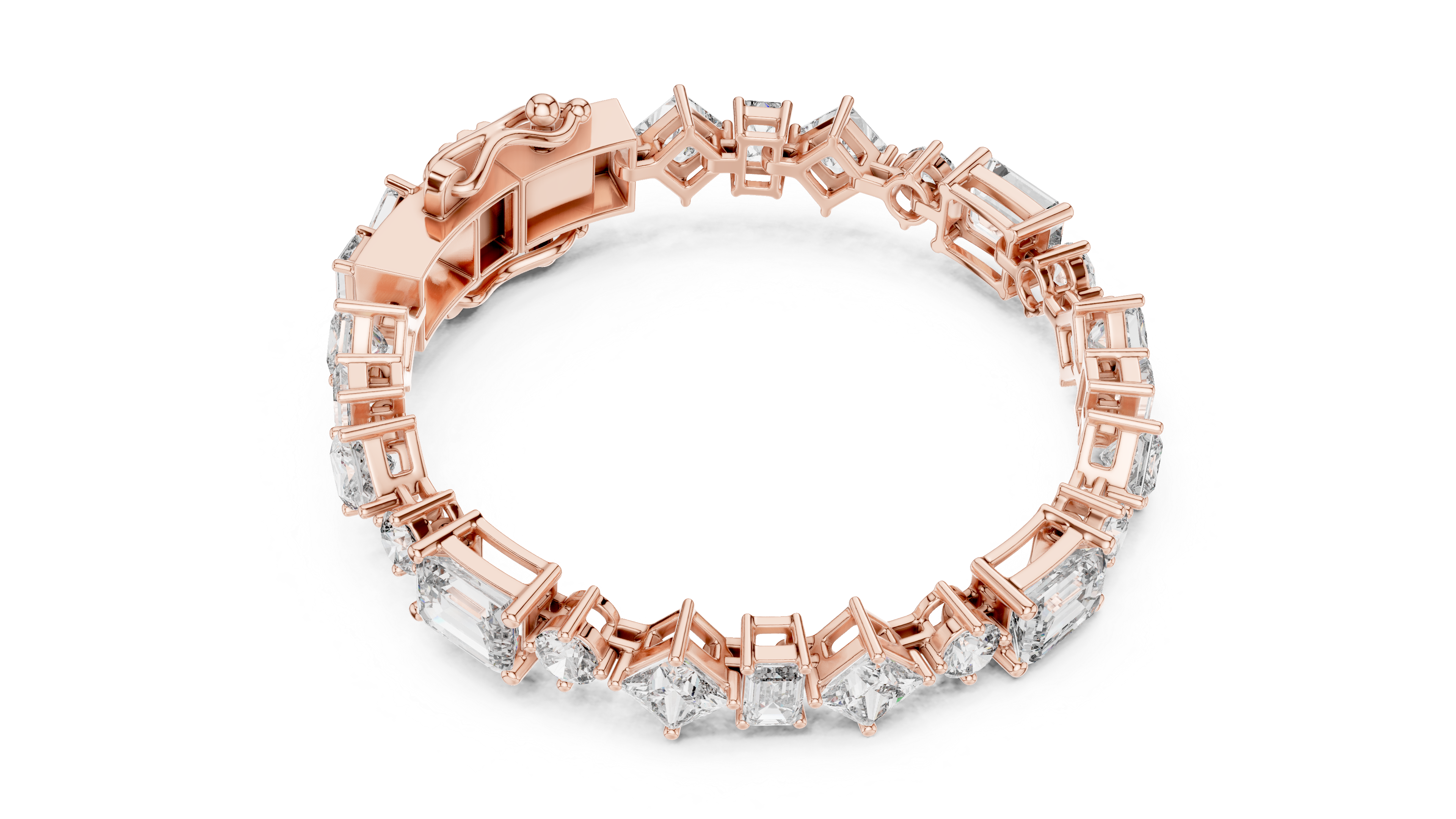 Luxury Mixed Cut Diamond Bracelet