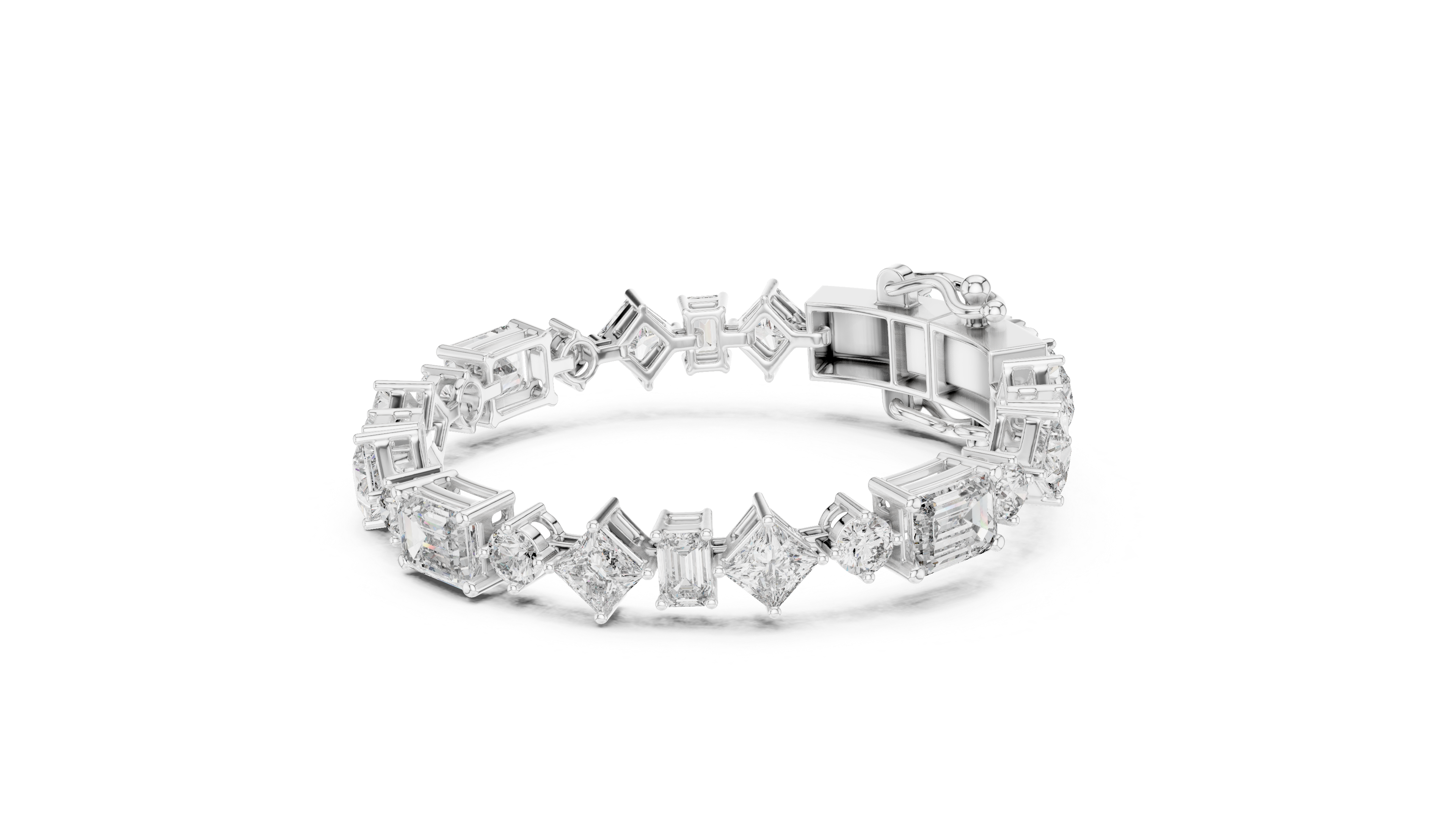Luxury Mixed Cut Diamond Bracelet