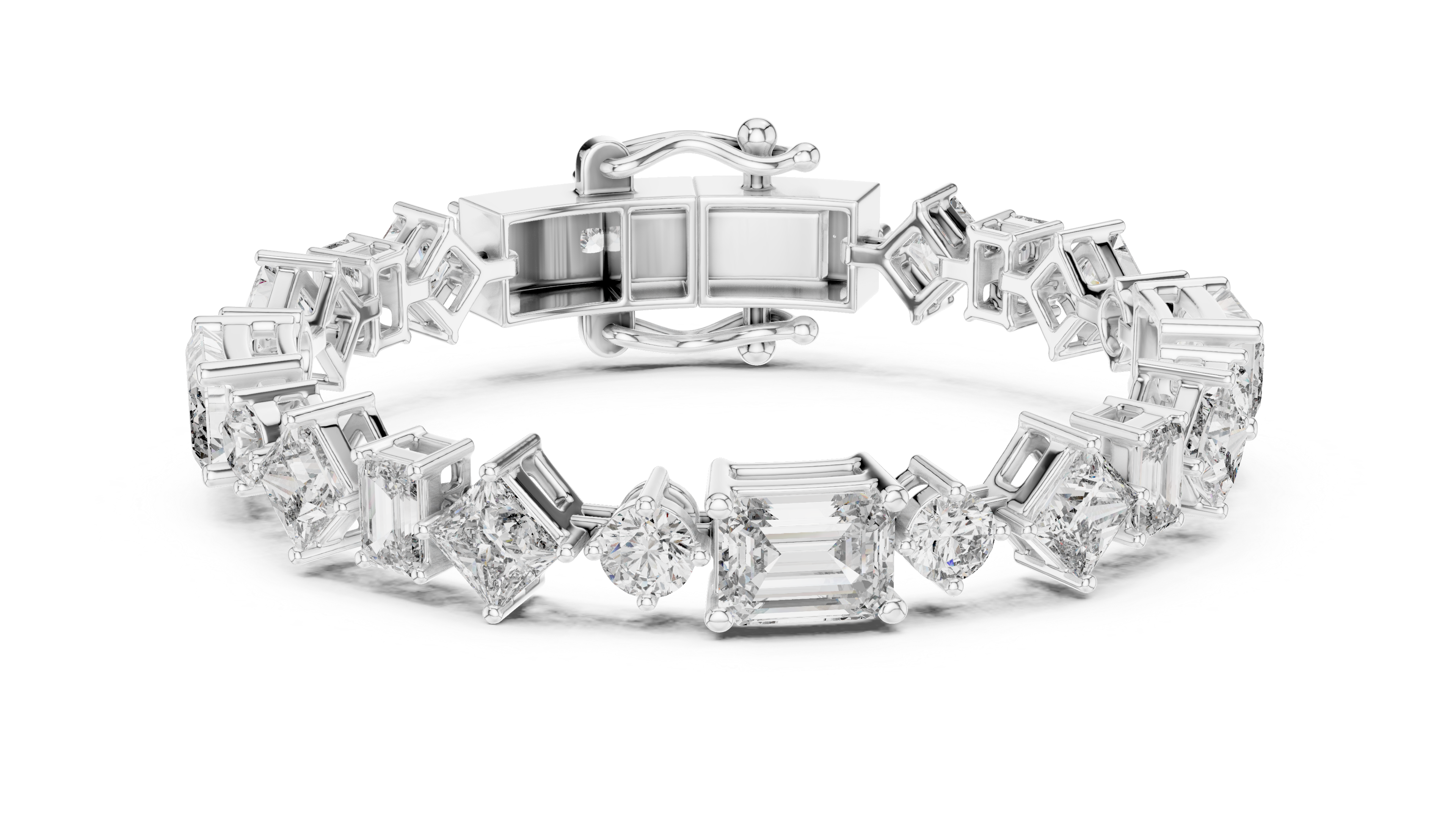 Luxury Mixed Cut Diamond Bracelet