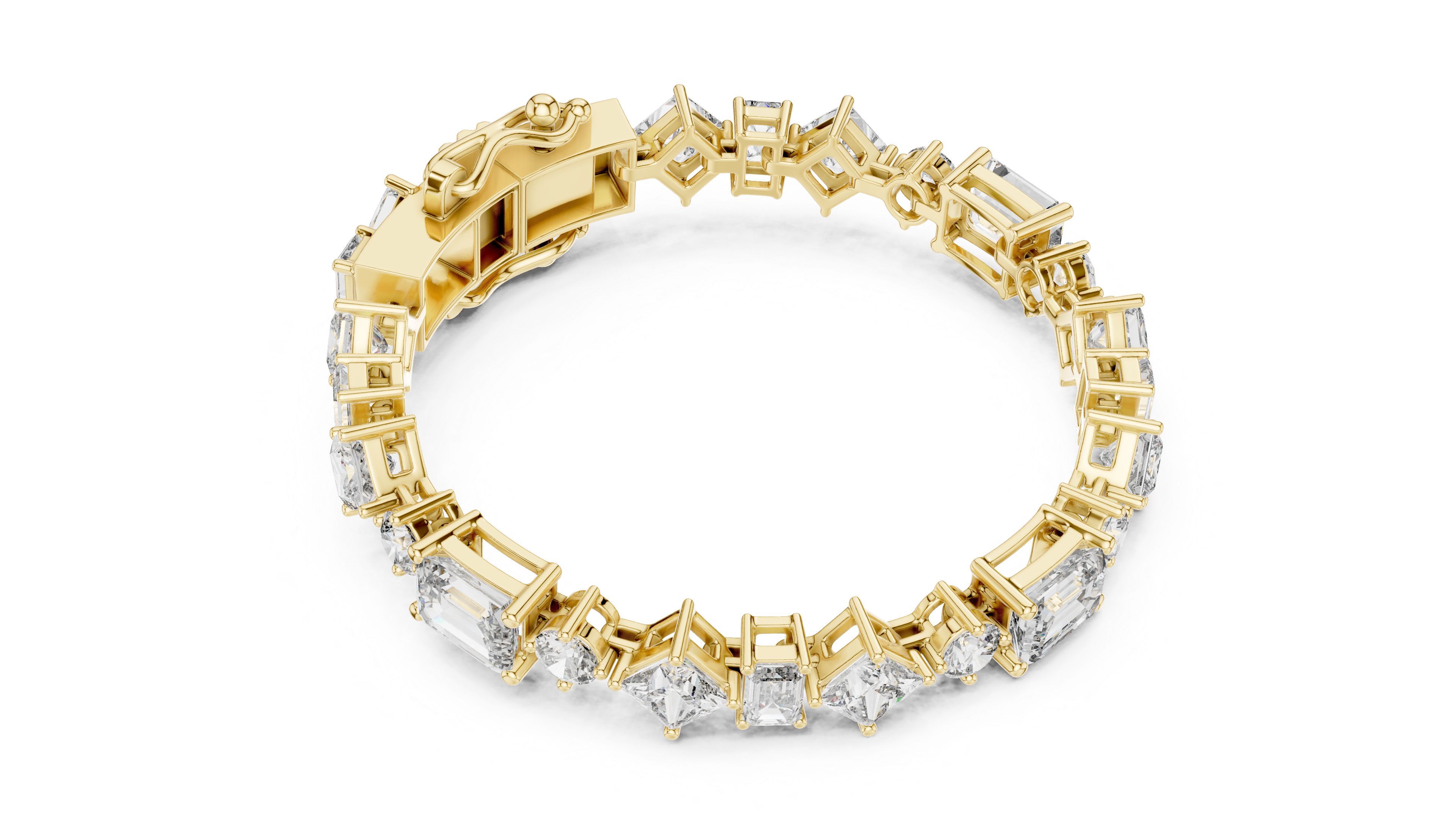 Luxury Mixed Cut Diamond Bracelet