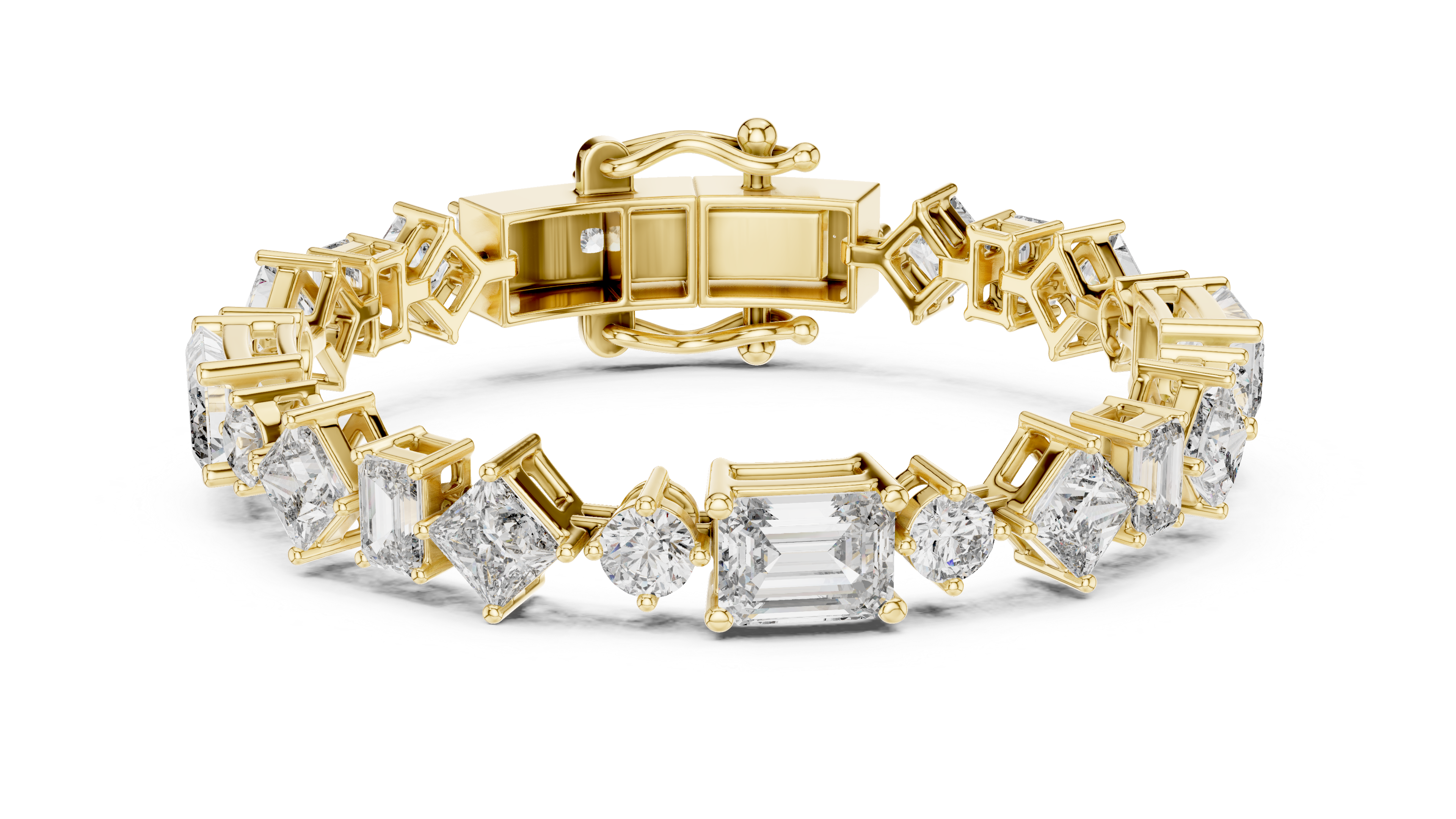 Luxury Mixed Cut Diamond Bracelet