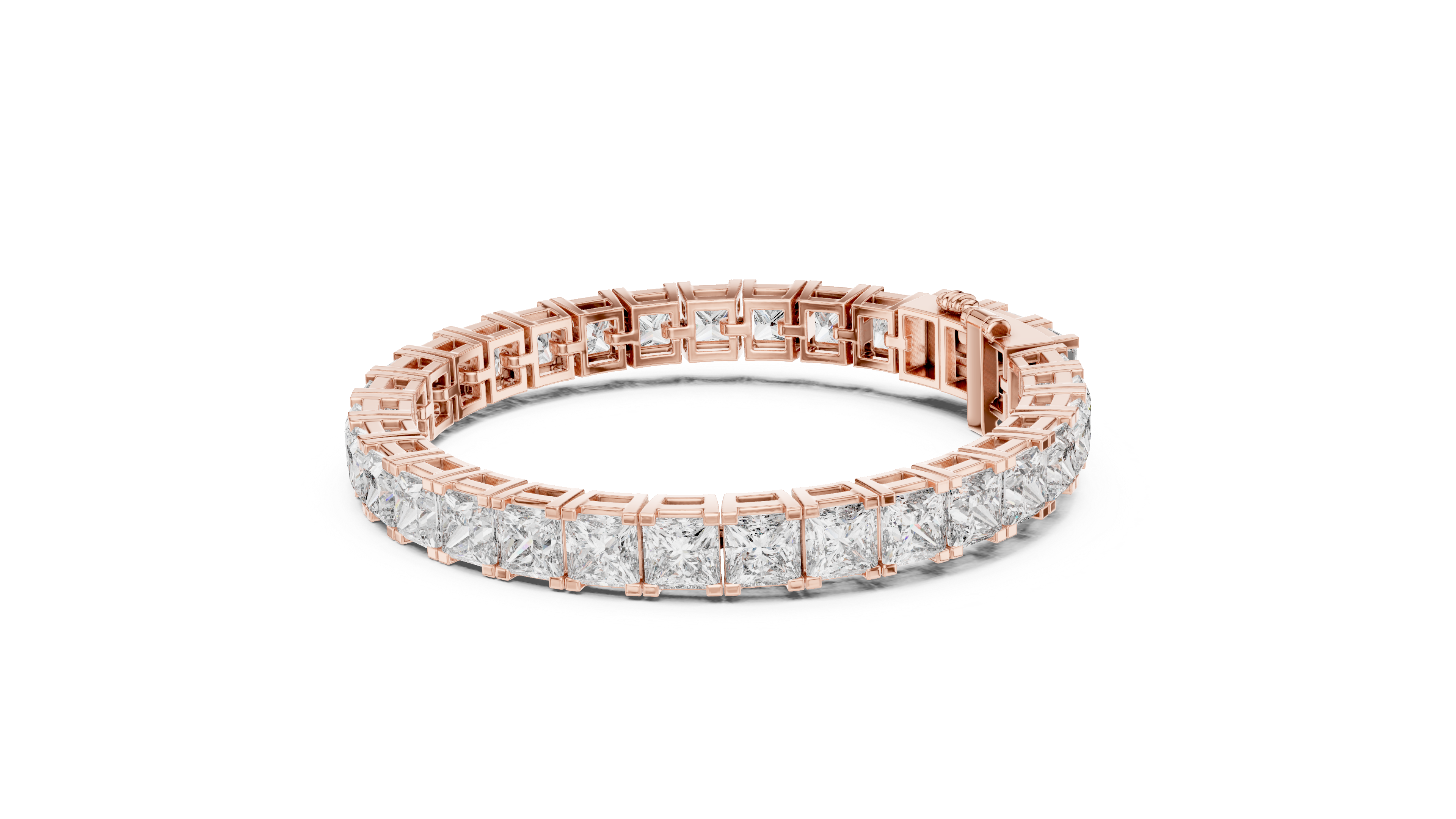 Luxury Princess Cut Diamond Bracelet