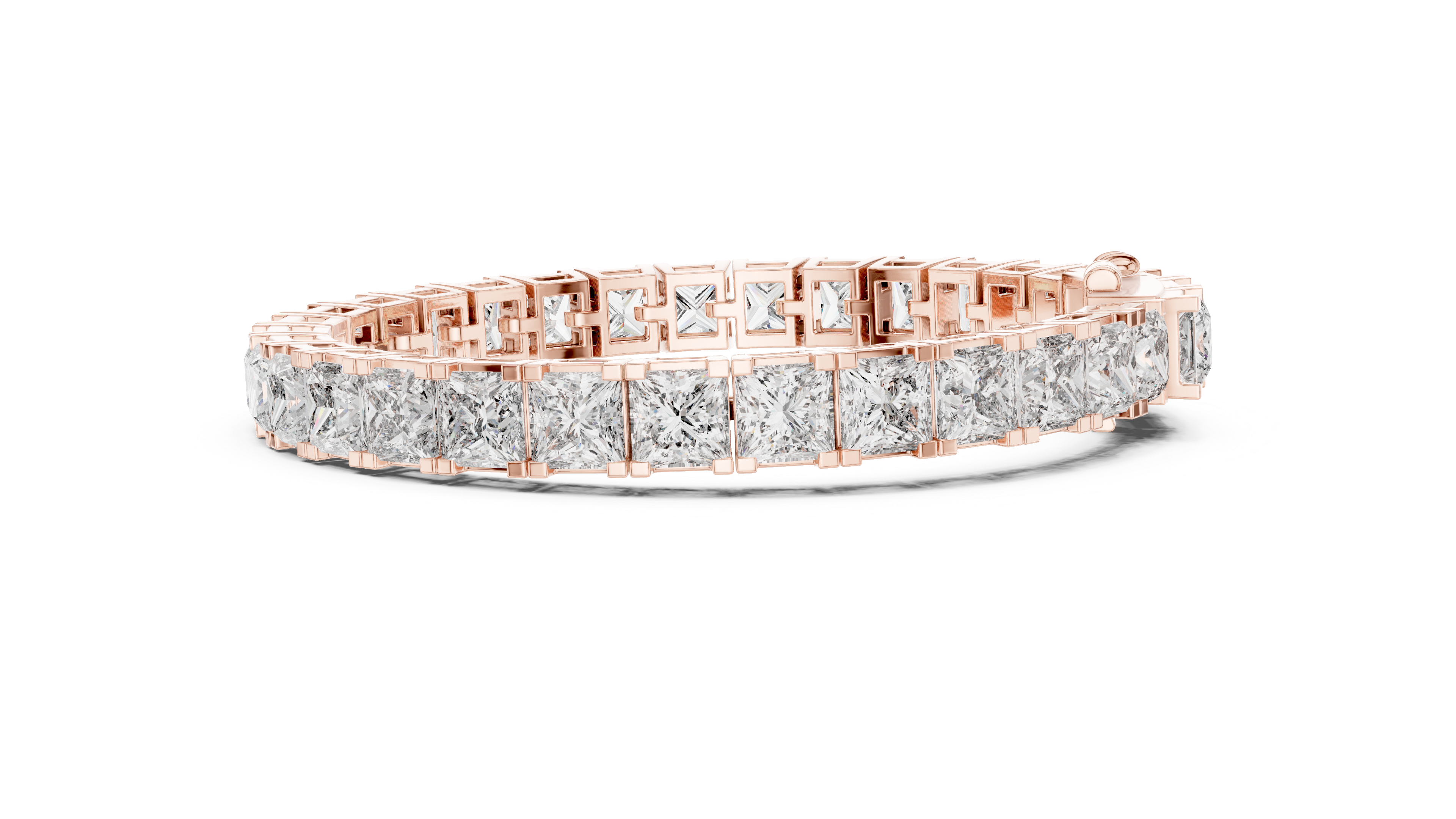 Luxury Princess Cut Diamond Bracelet