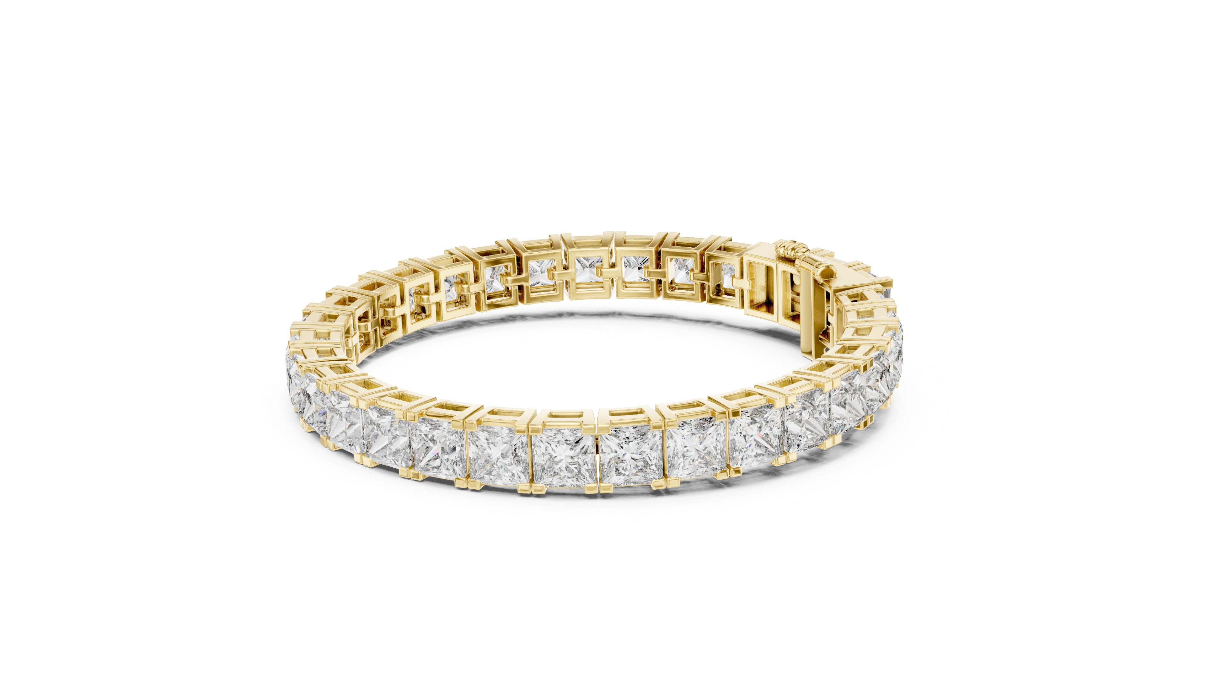 Luxury Princess Cut Diamond Bracelet