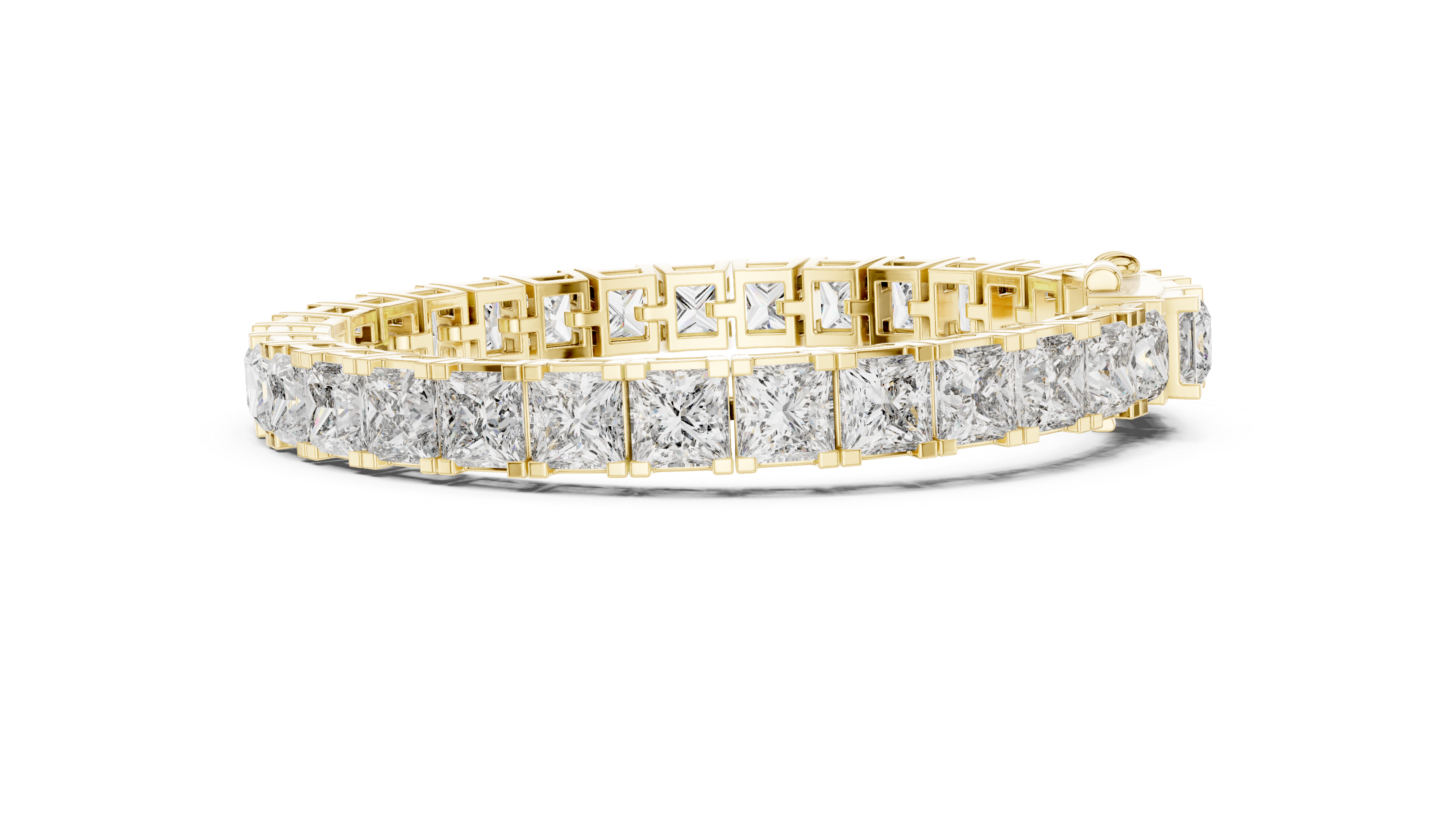 Luxury Princess Cut Diamond Bracelet