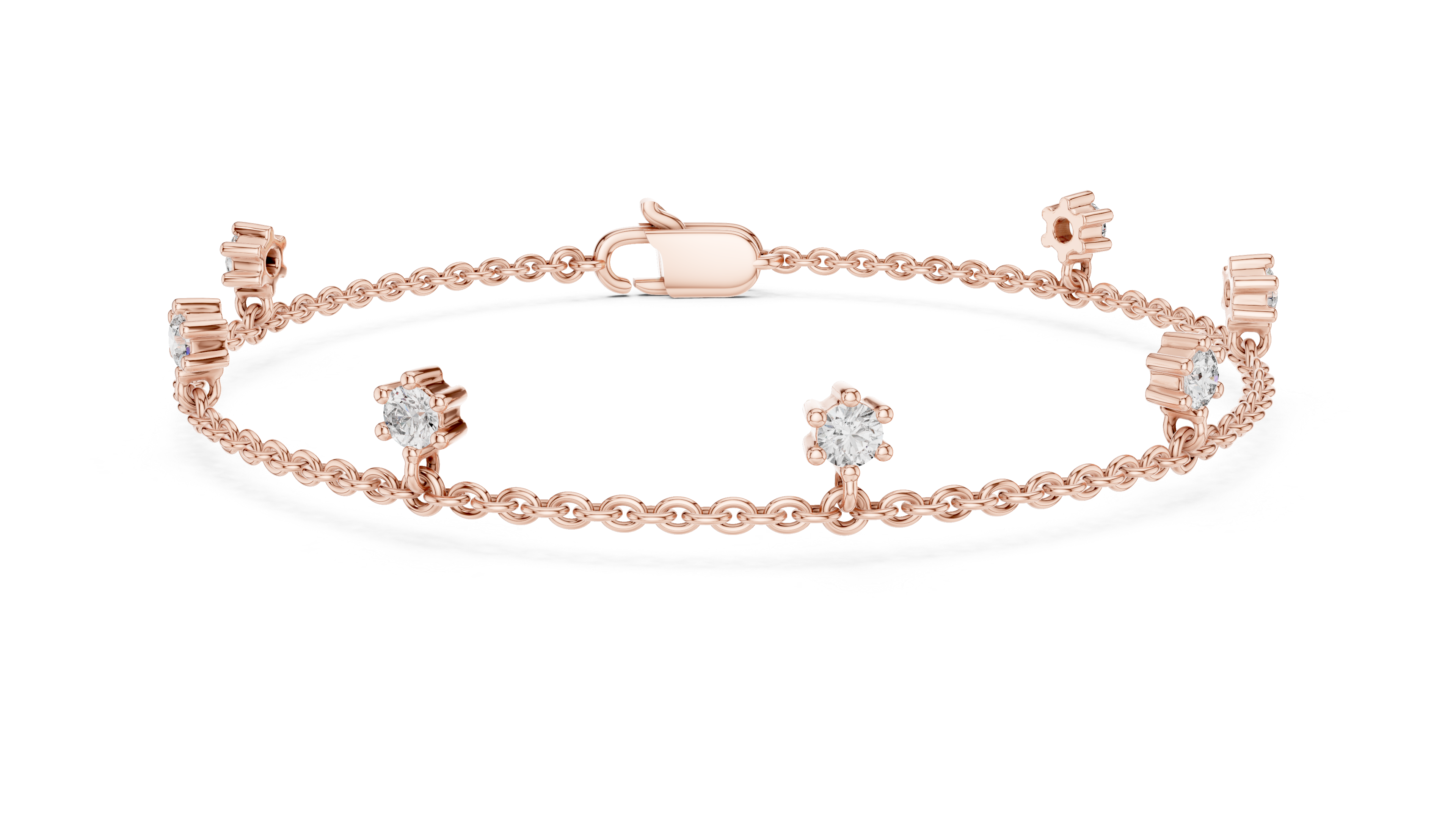 Minimal Diamond Chain Bracelet