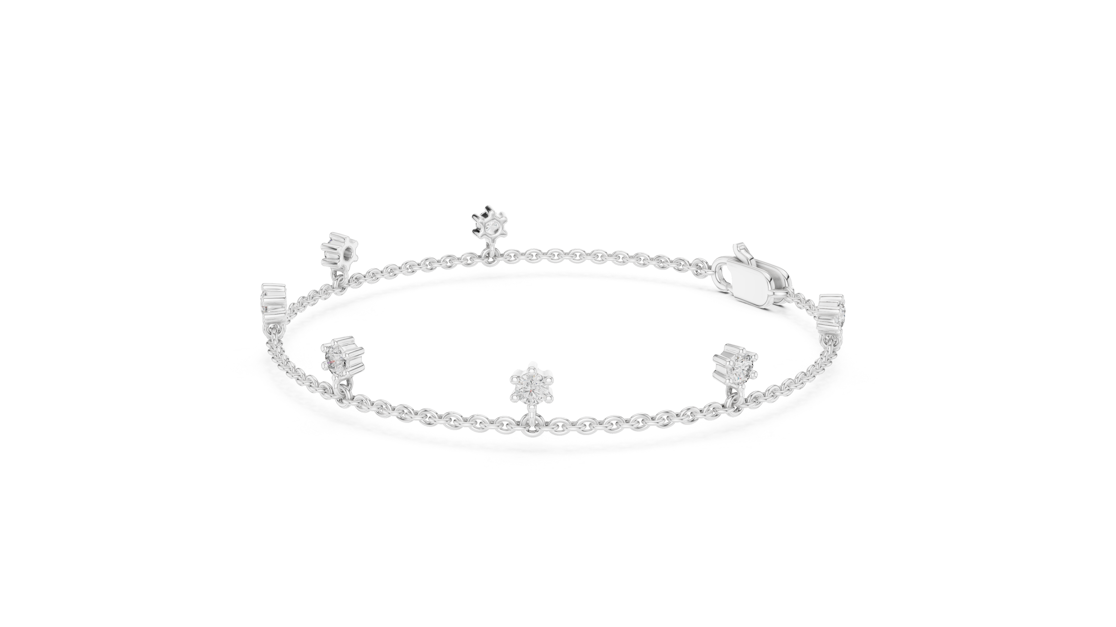 Minimal Diamond Chain Bracelet